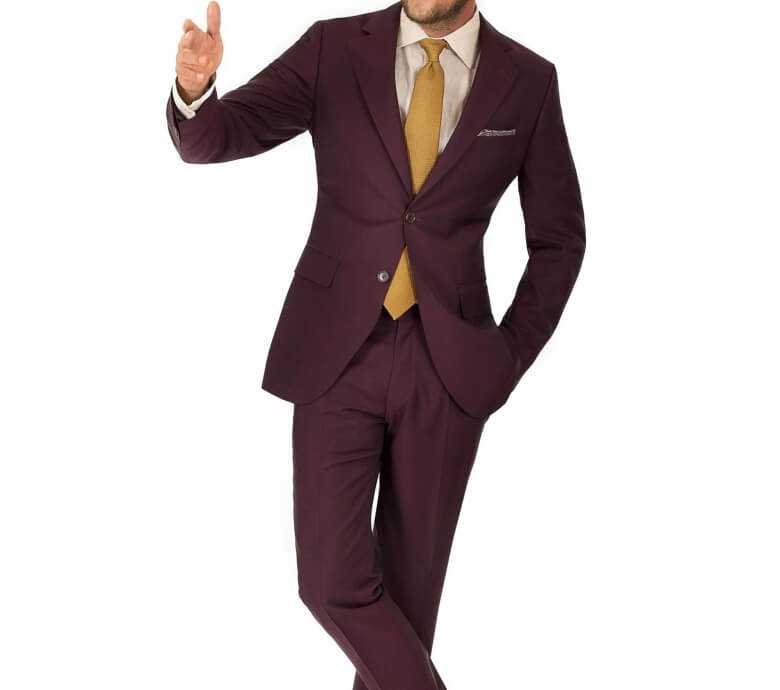 Dark Burgundy Red Suit