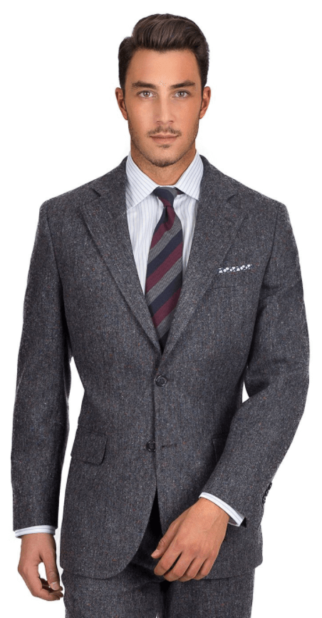 Dark Grey Donegal Tweed Suit