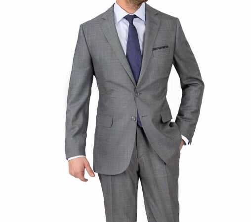 Gray Birdseye Suit