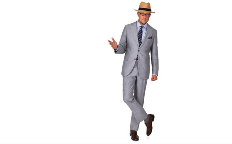 Man With Light Grey Suit