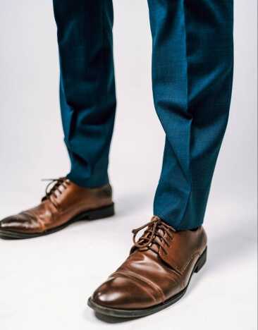 Pant Break Over Brown Shoes