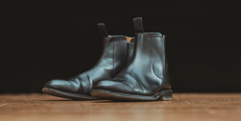 black Chelsea boots