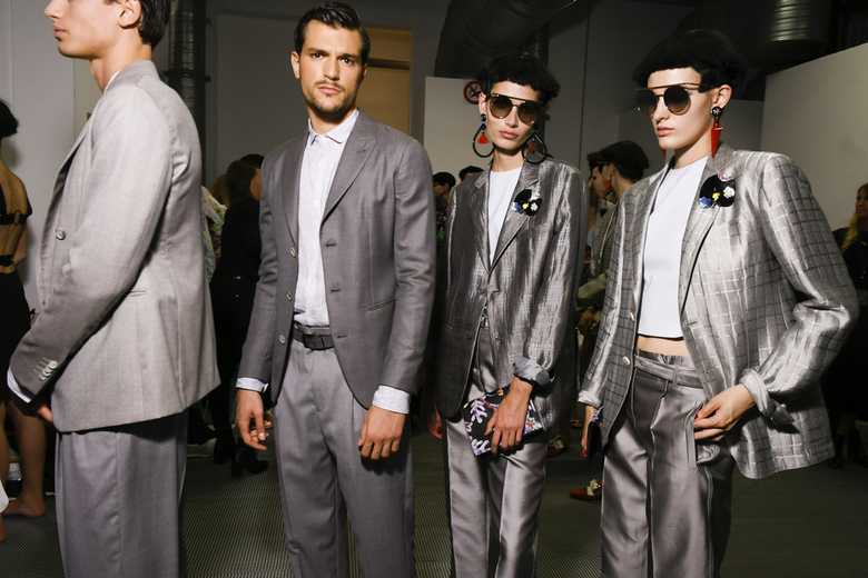 models wearing Armani suits