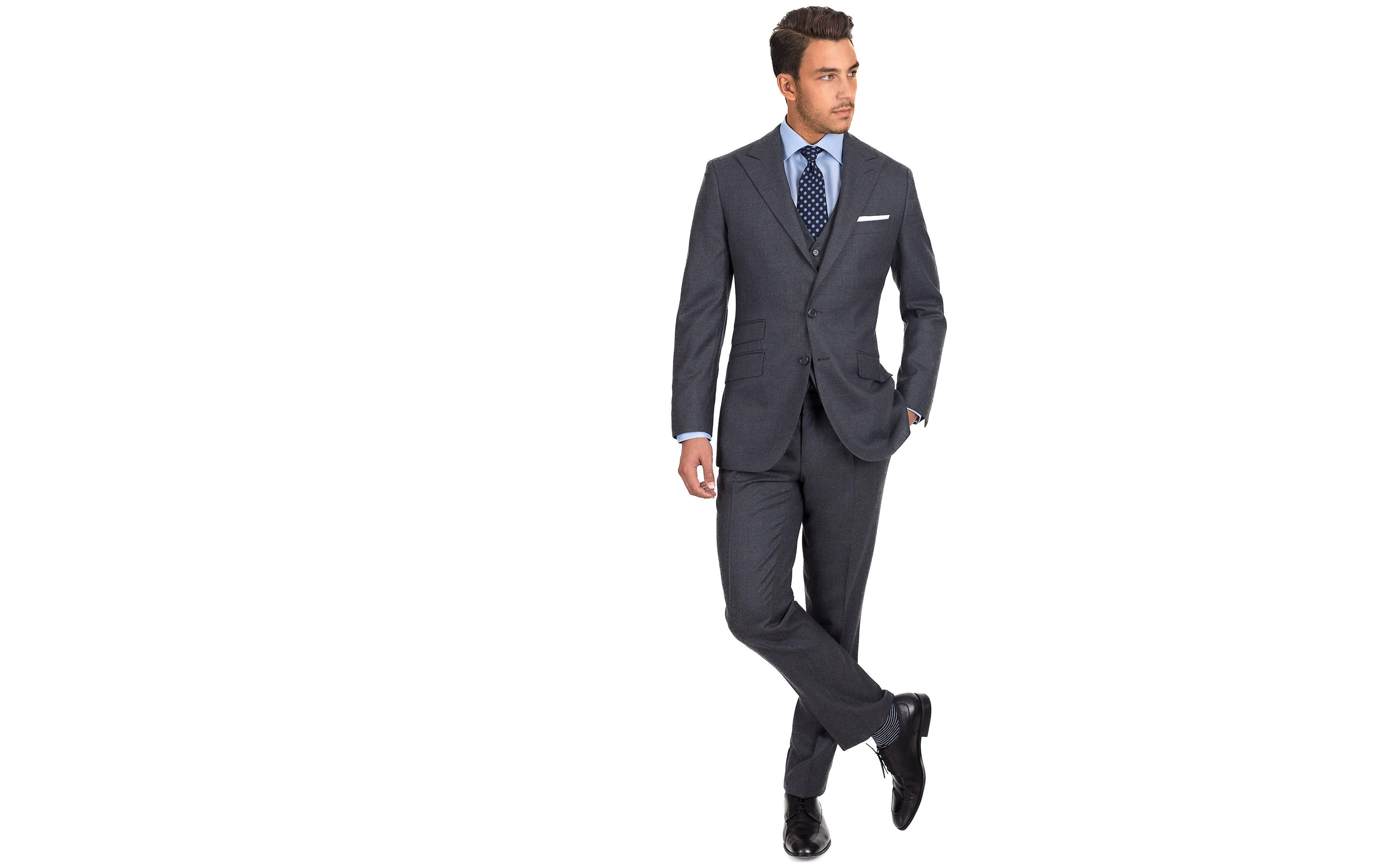 11 oz Grey Twill 3 Piece Suit