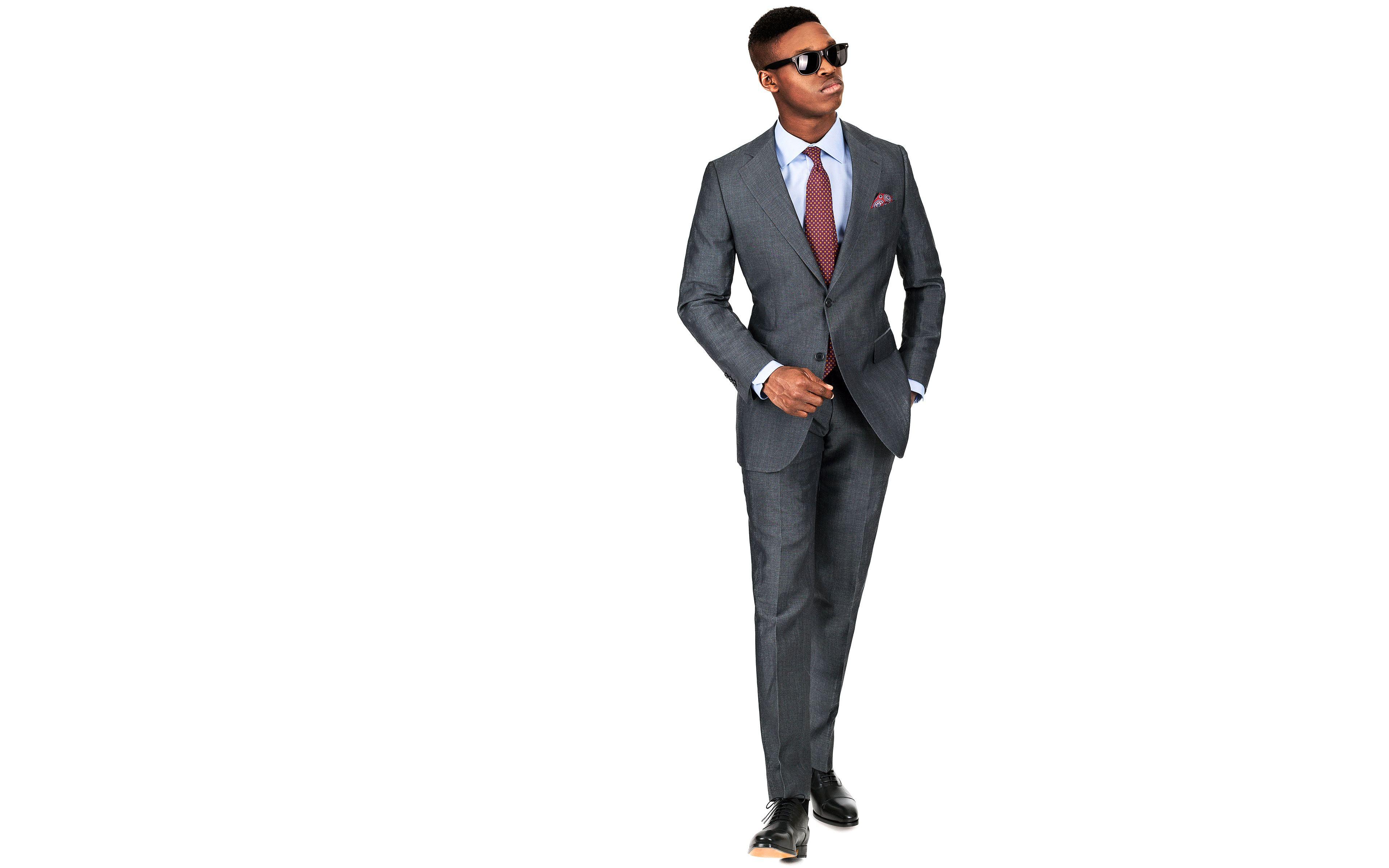 Dark Grey Wool-Linen Suit