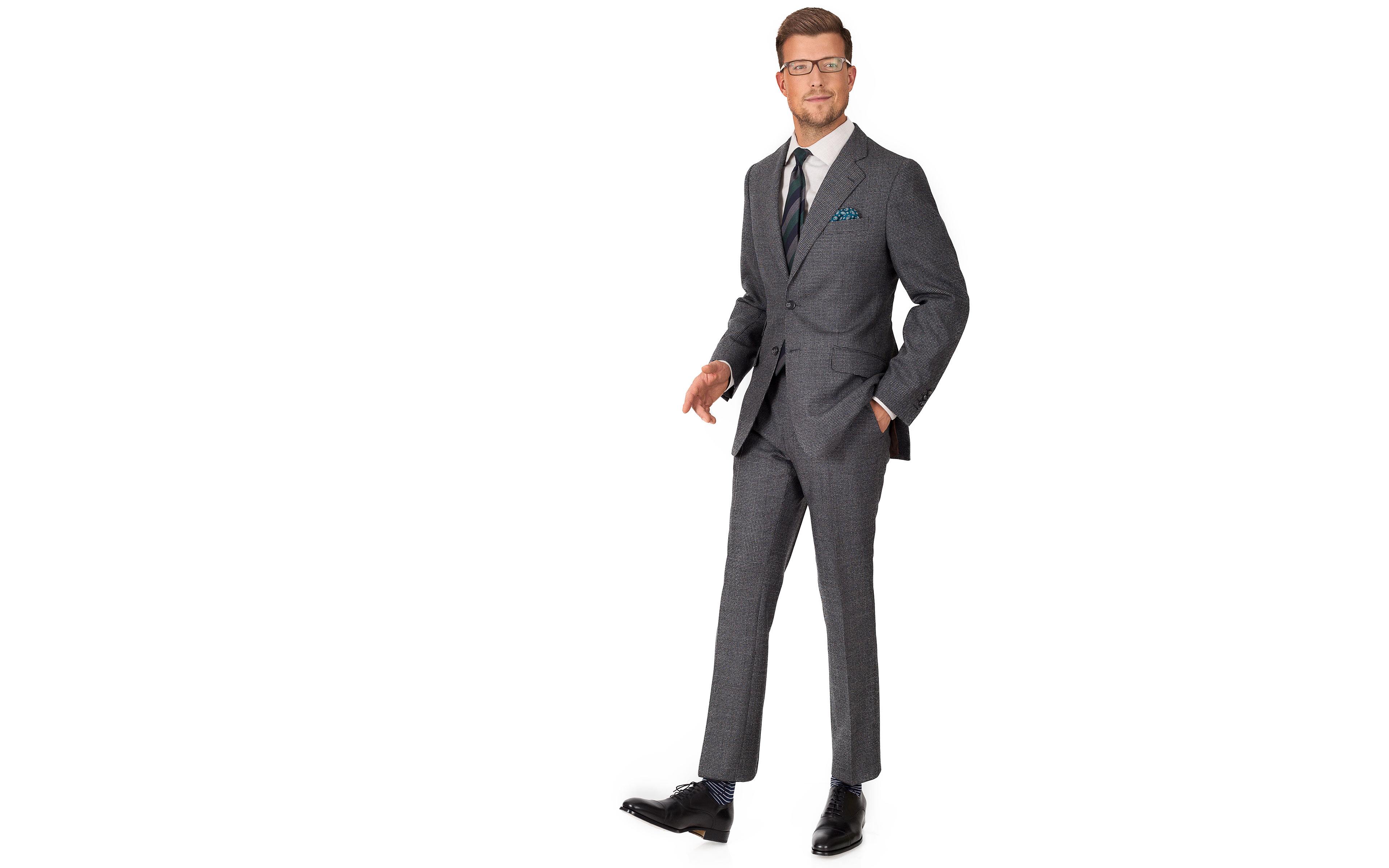 Dark Grey Houndstooth Suit