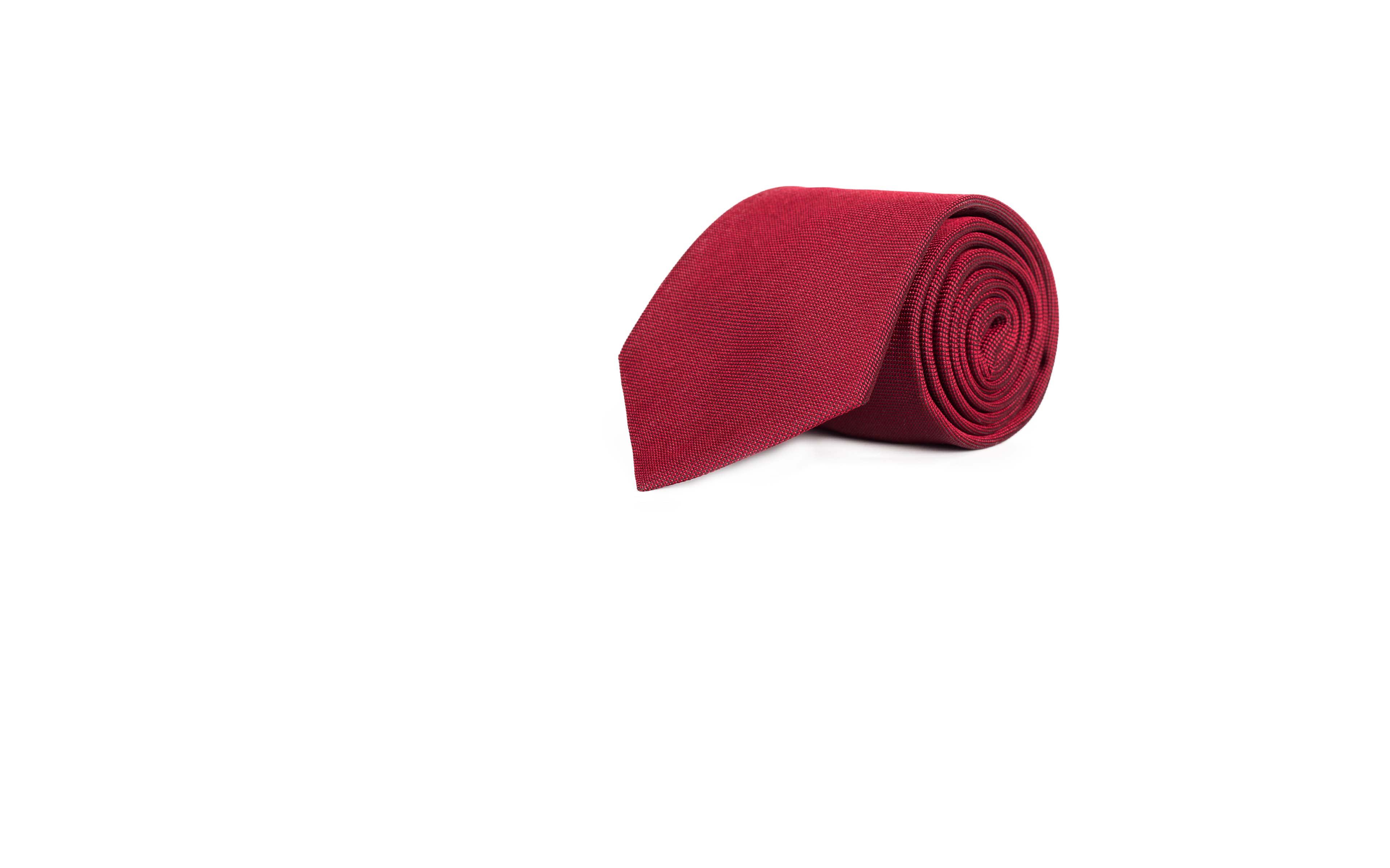Solid Red Silk Tie