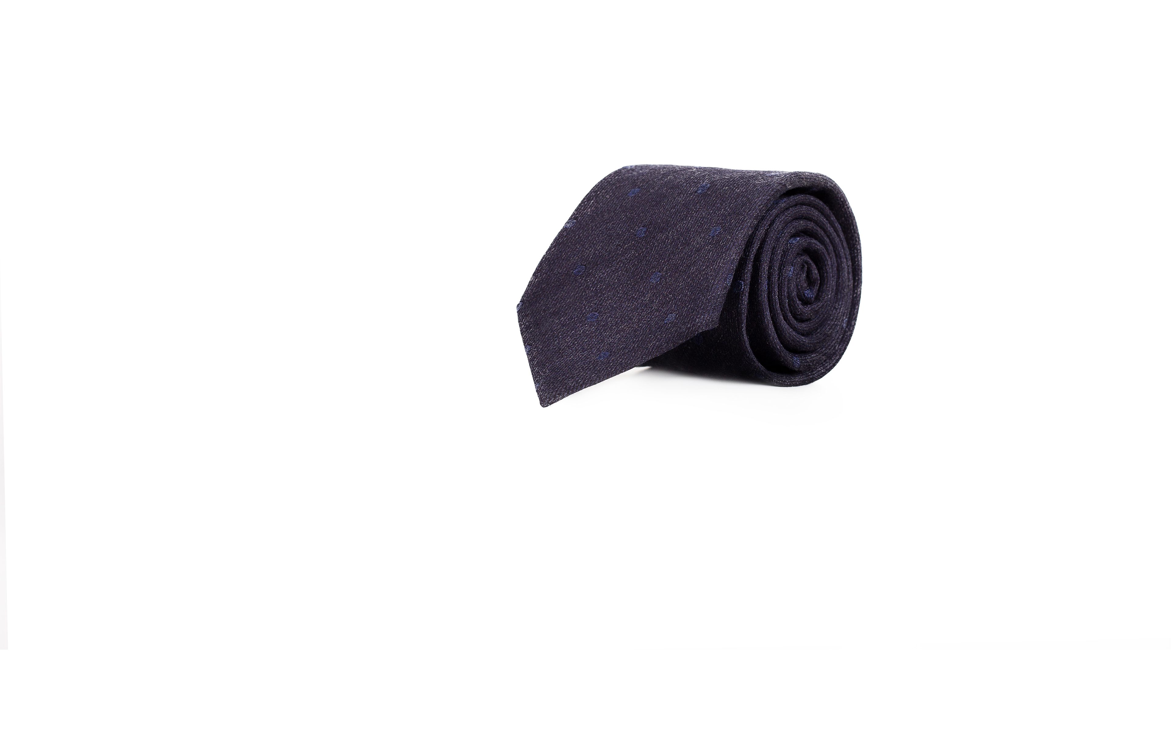 Blue & Sky Blue Dotted Wool Tie