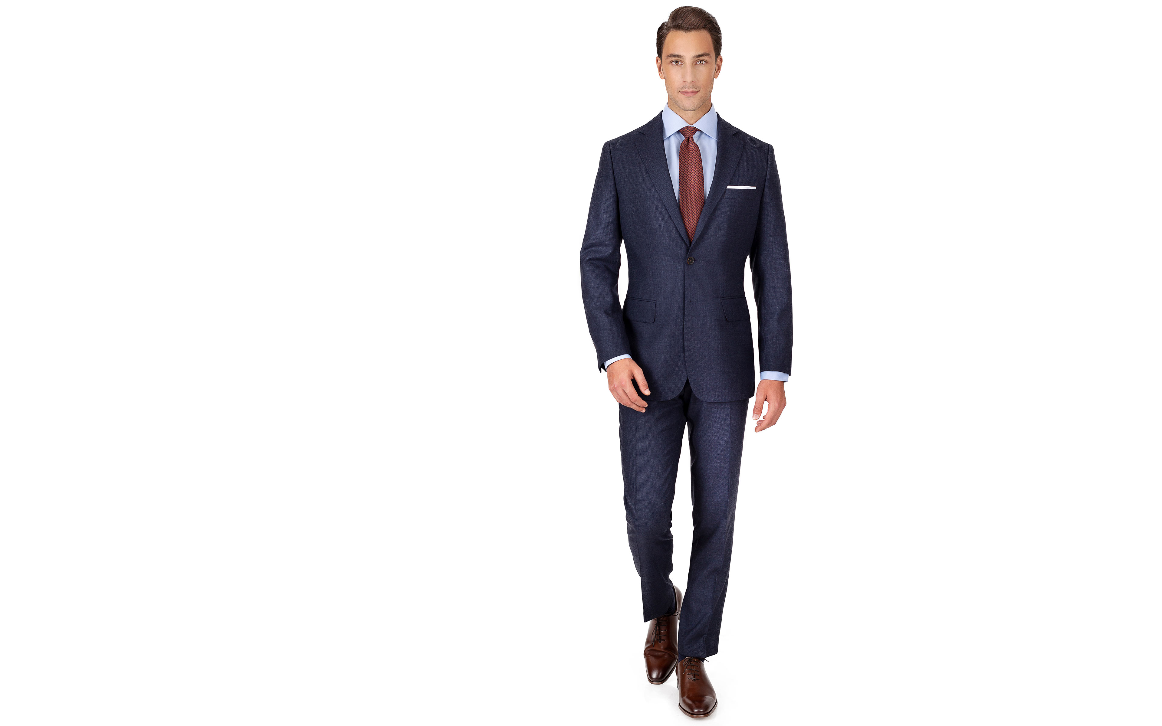 Denim Blue Birdseye Natural Stretch Suit
