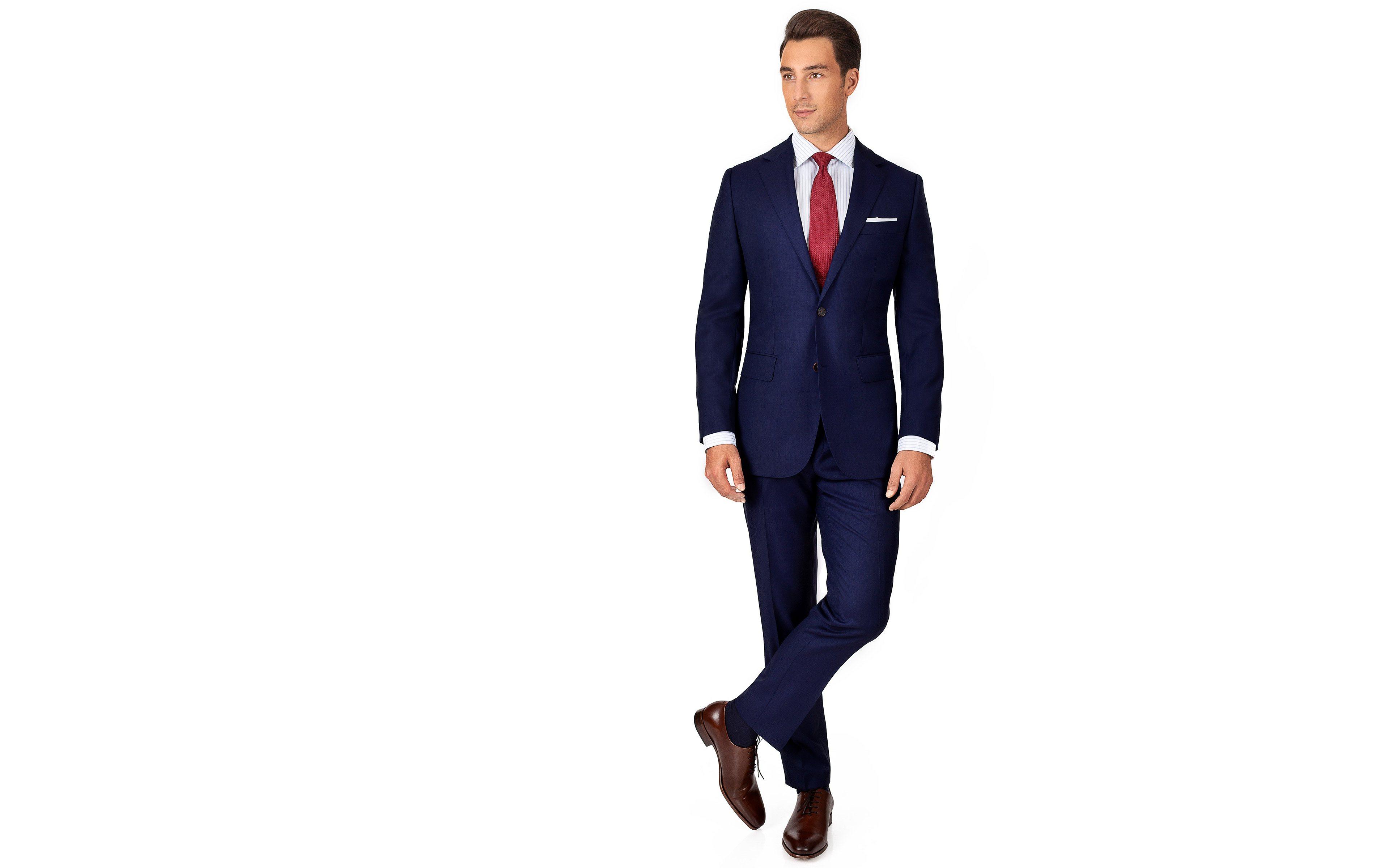 Suit in Ink Blue Pick & Pick Wool