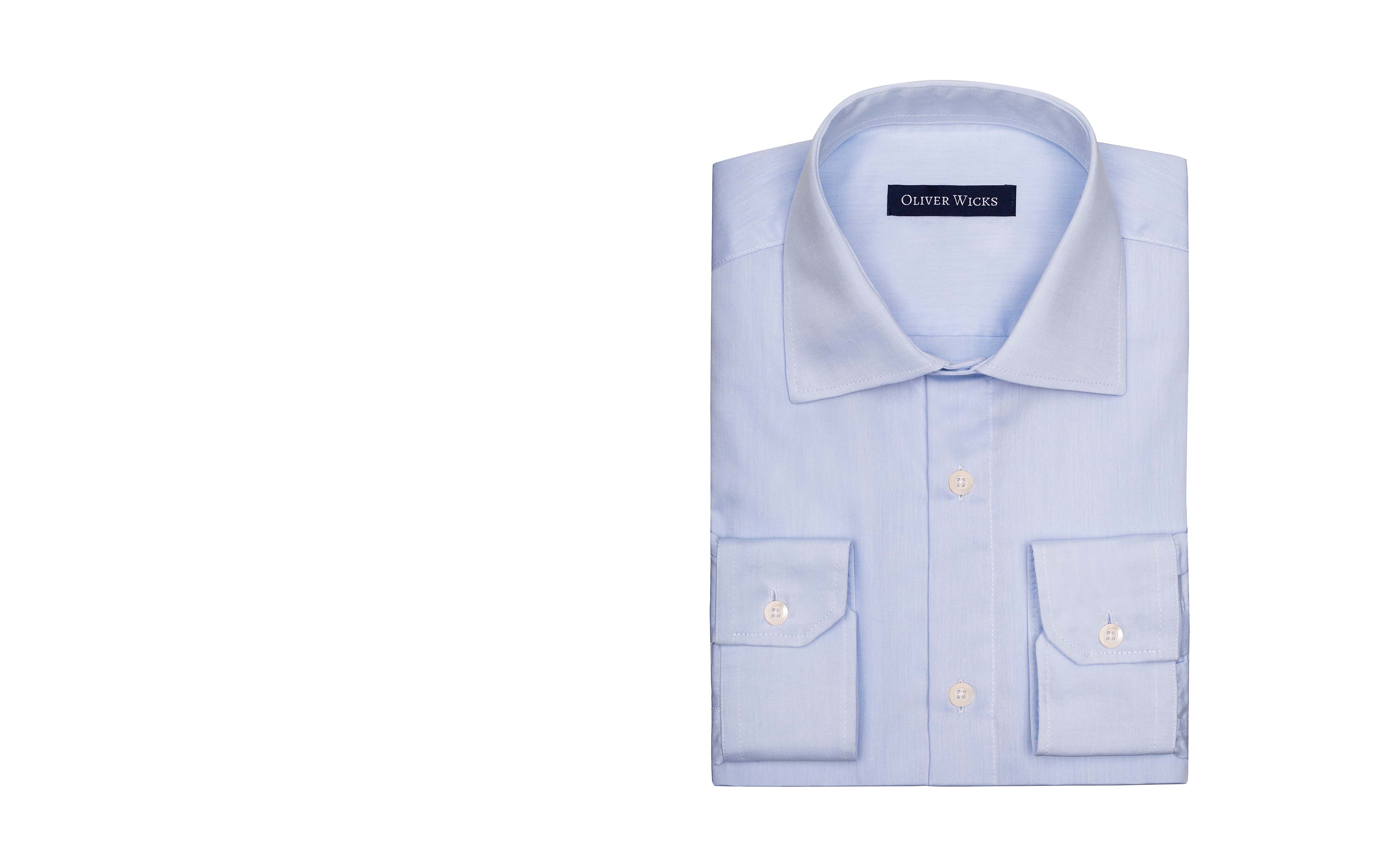 Light Blue Non-iron Cotton Twill Shirt
