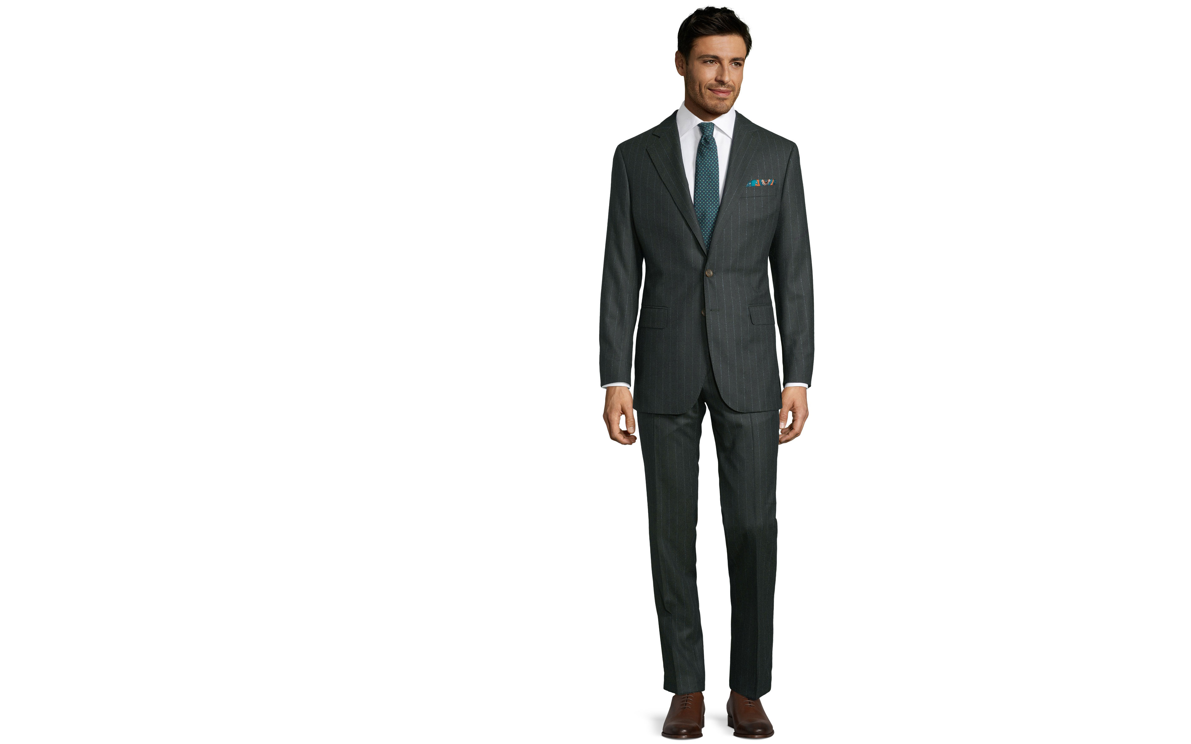 Blue Stripe Green Suit