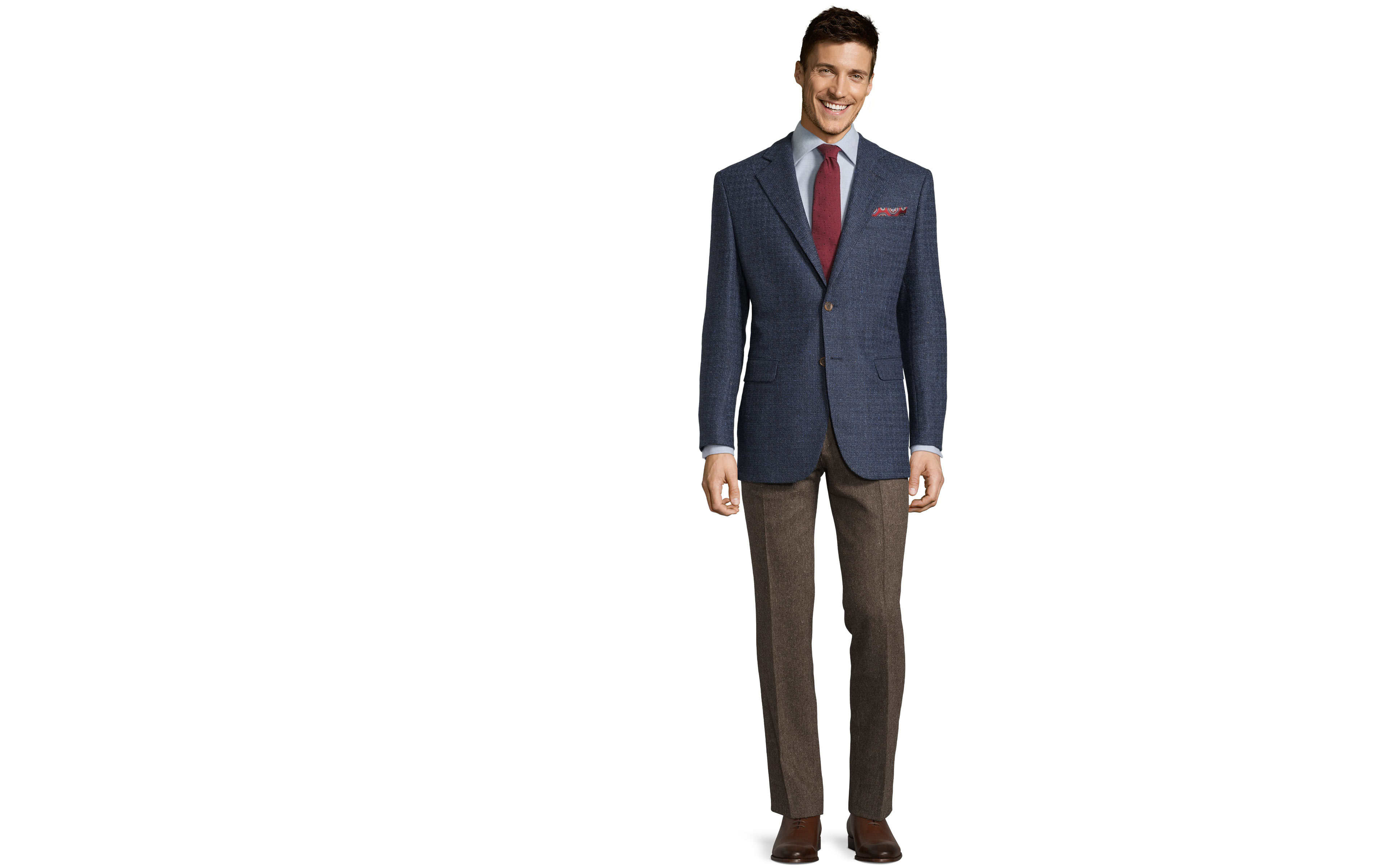 Navy Fine Check Tweed Blazer