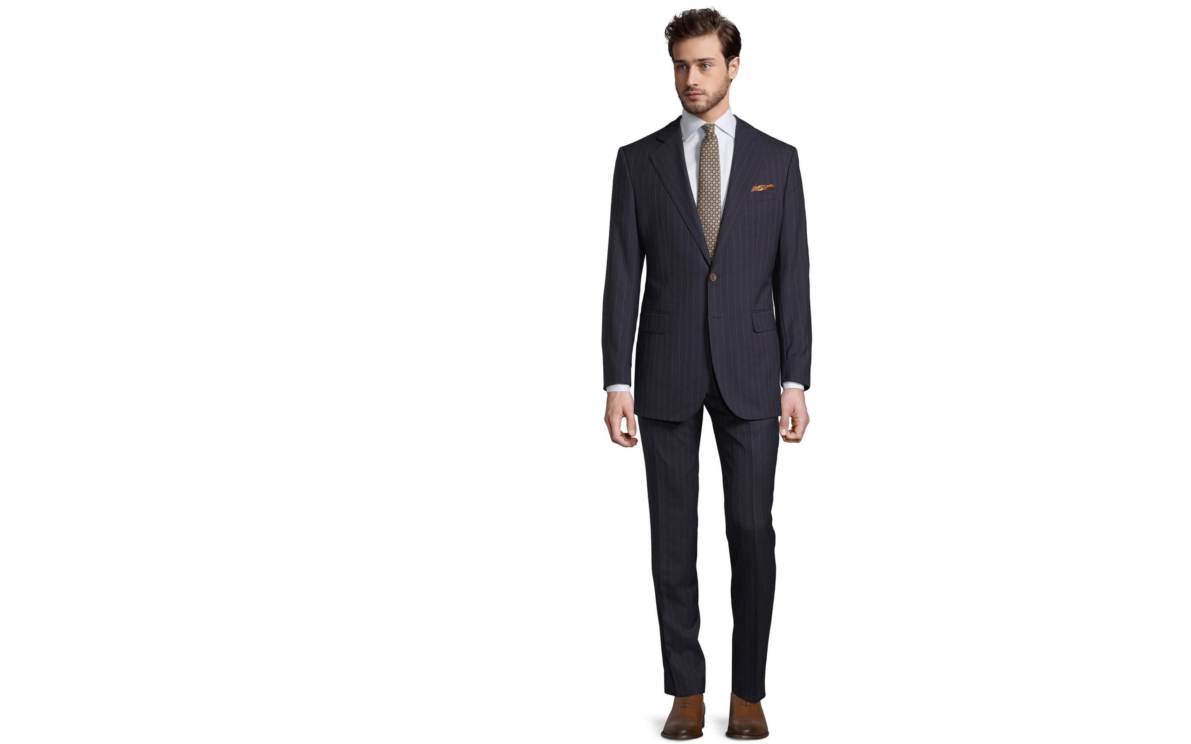 Vendetta Premium Navy Pinstripe Suit