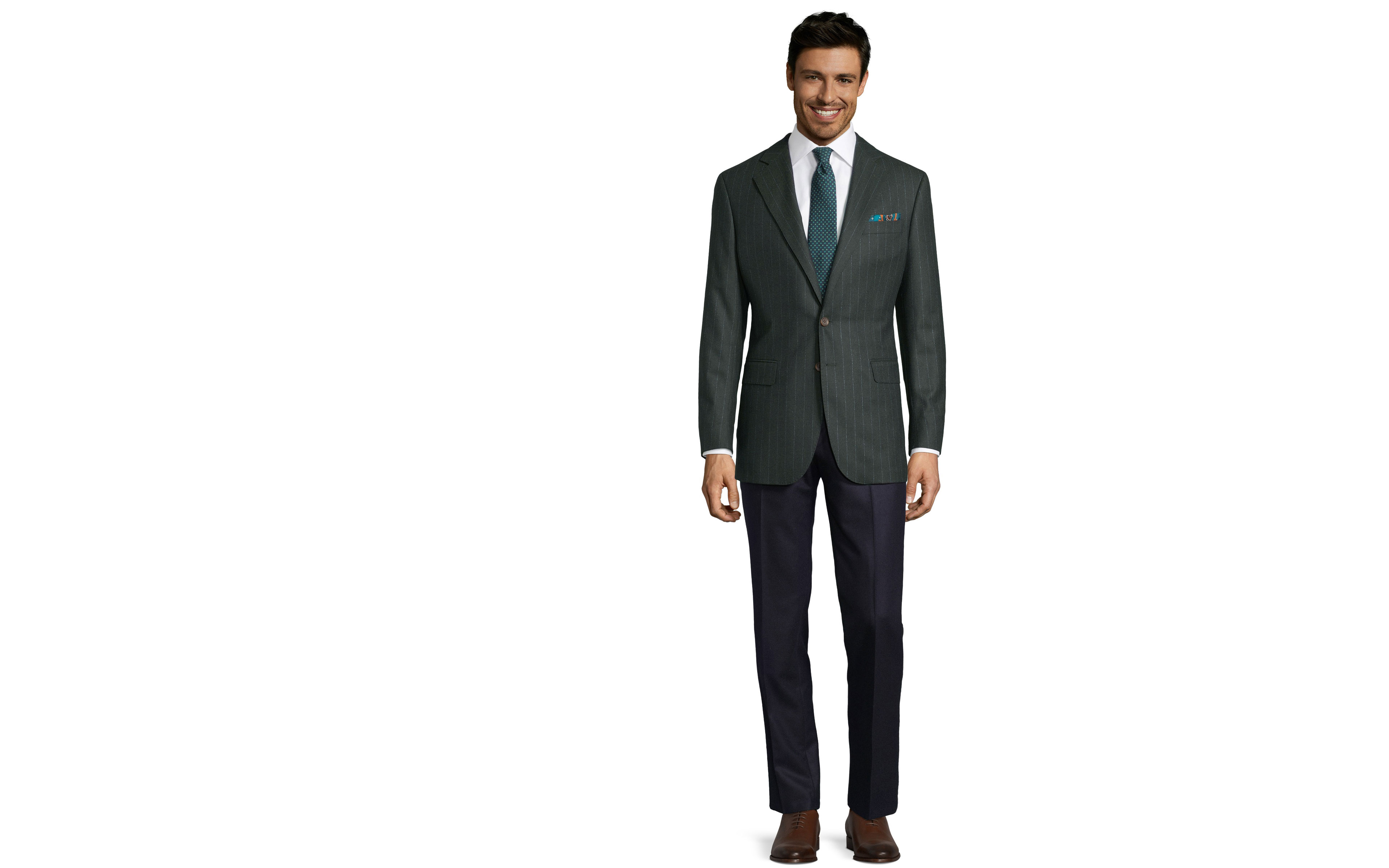 Blue Stripe Green Blazer