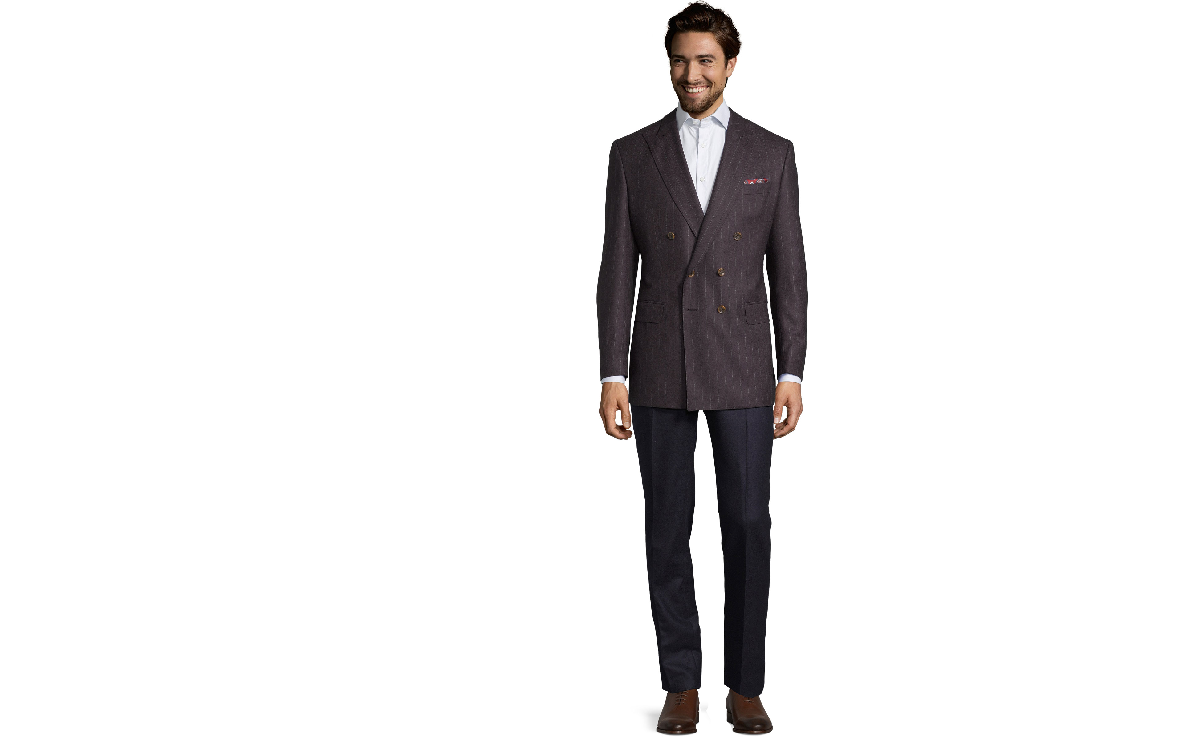 Blue Stripe Brown Blazer