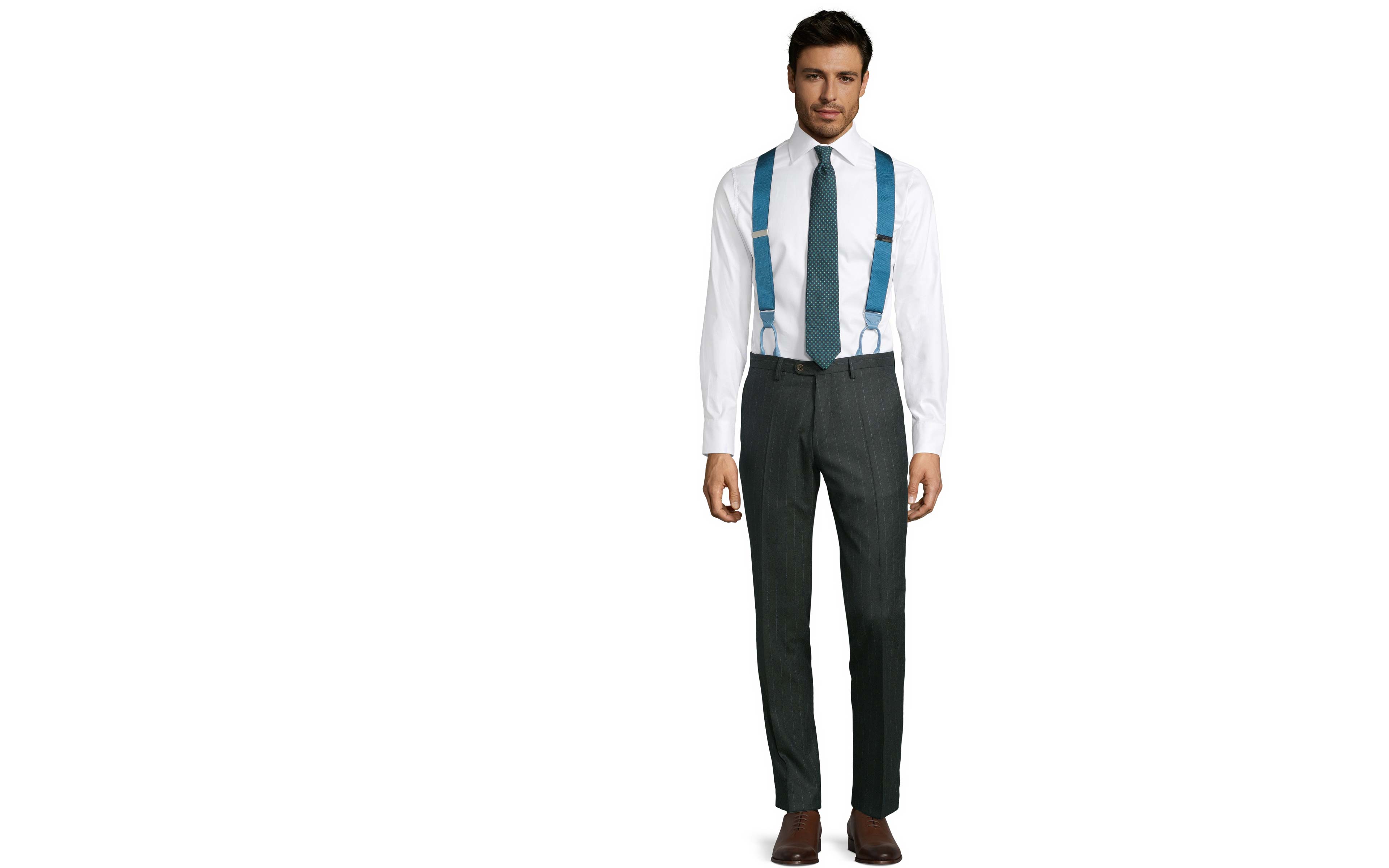 Blue Stripe Green Pants
