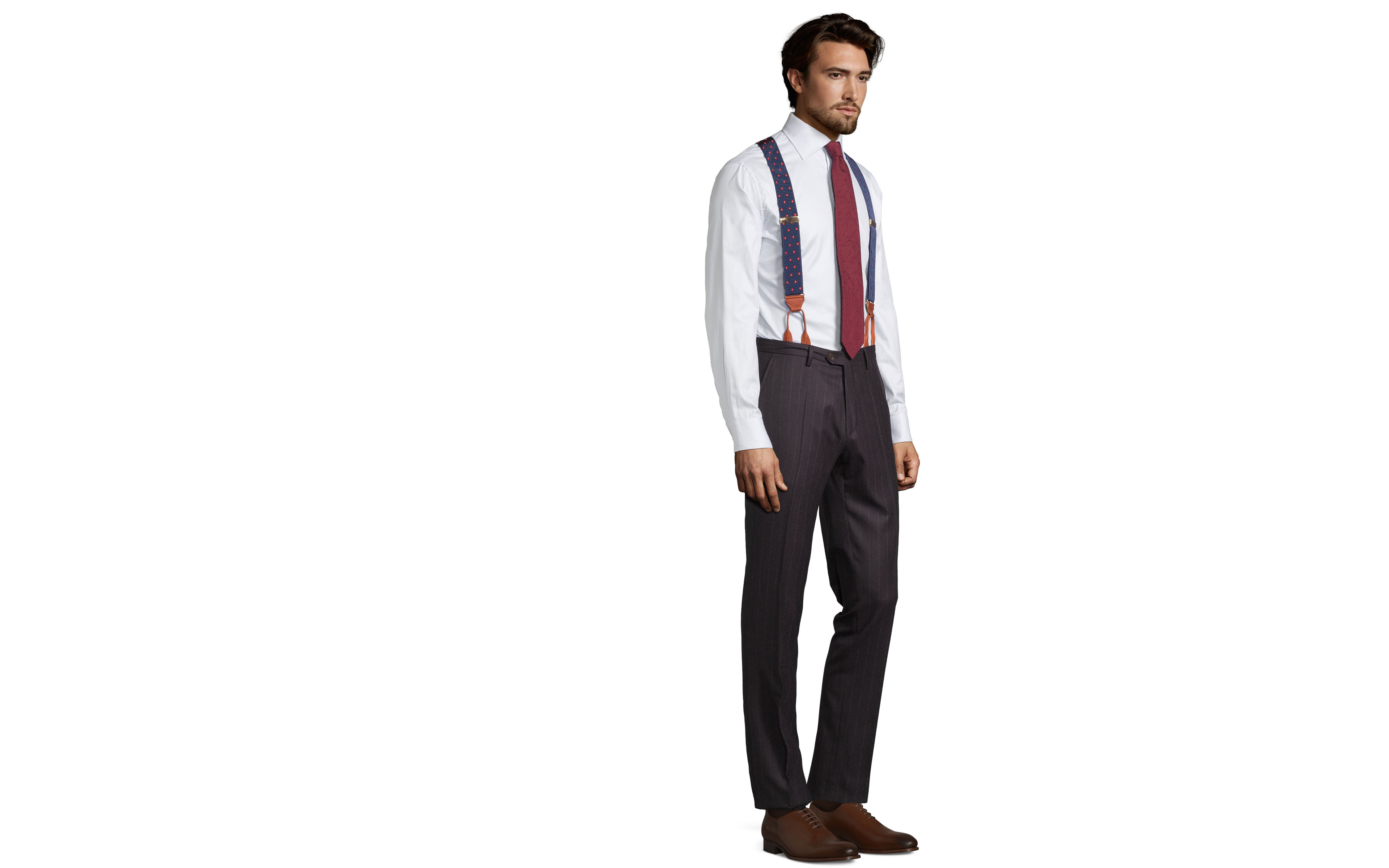 Blue Stripe Brown Pants