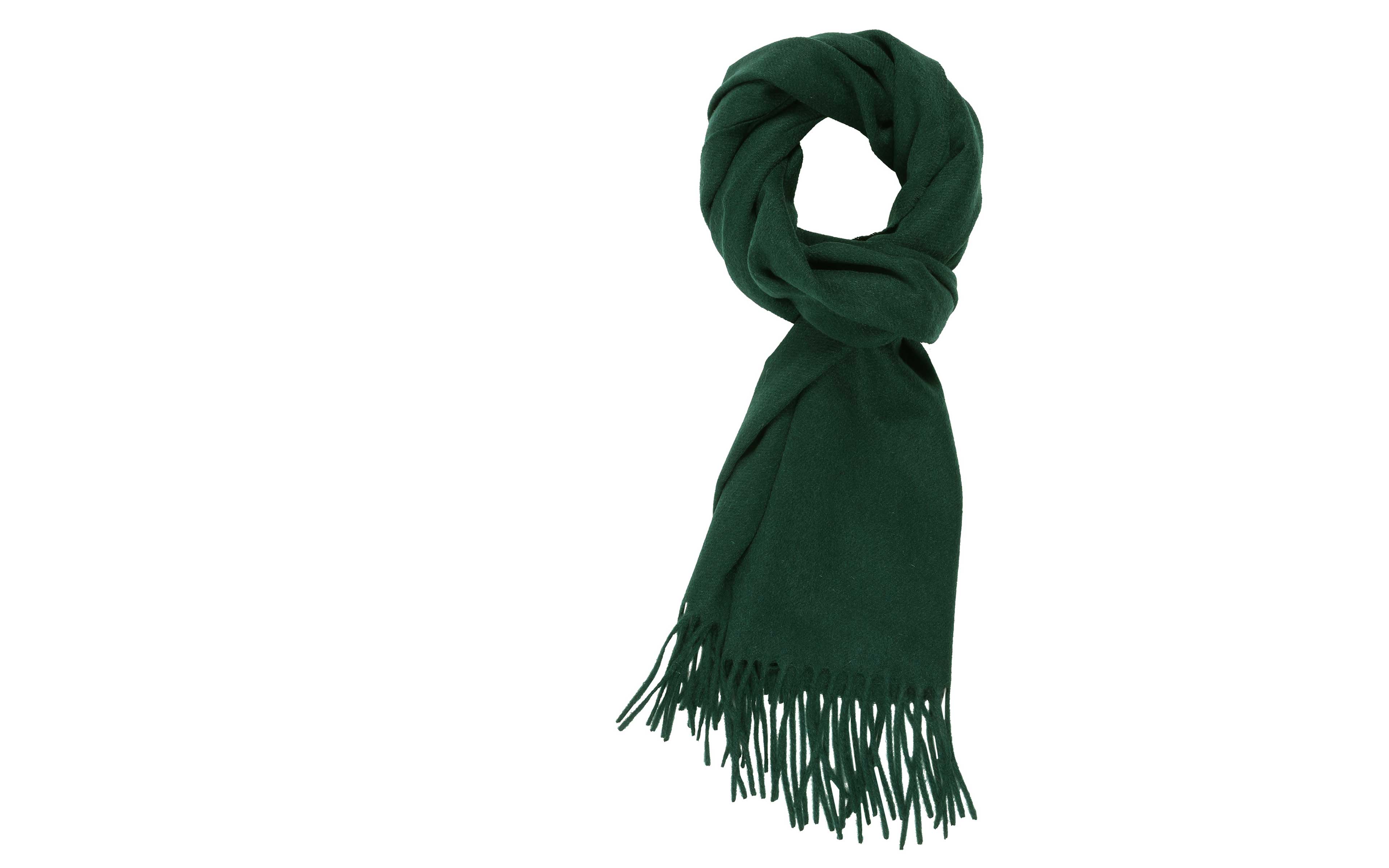 Solid Green Cashmere Scarf