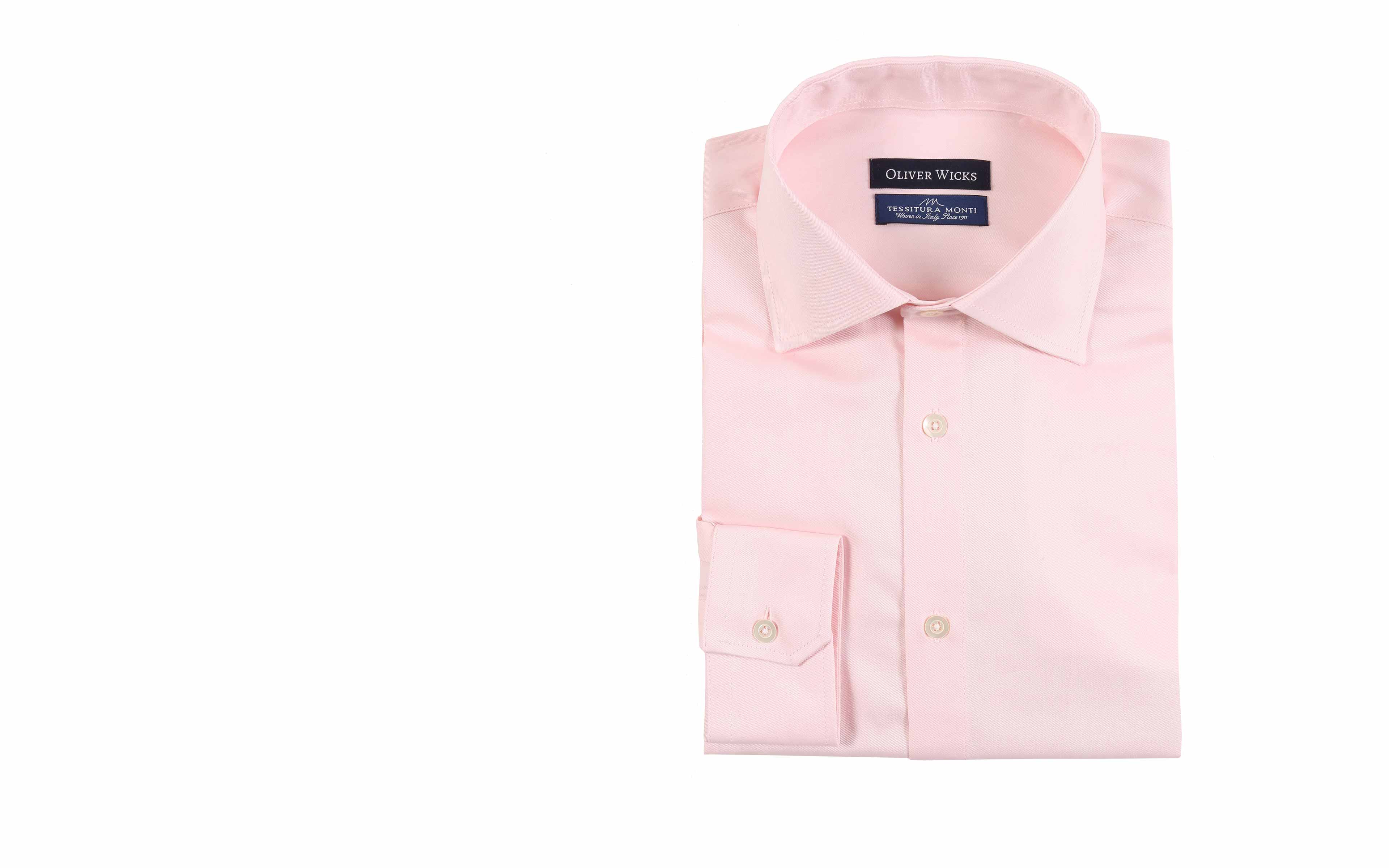 Melon Pink Two-Ply Cotton Twill Shirt