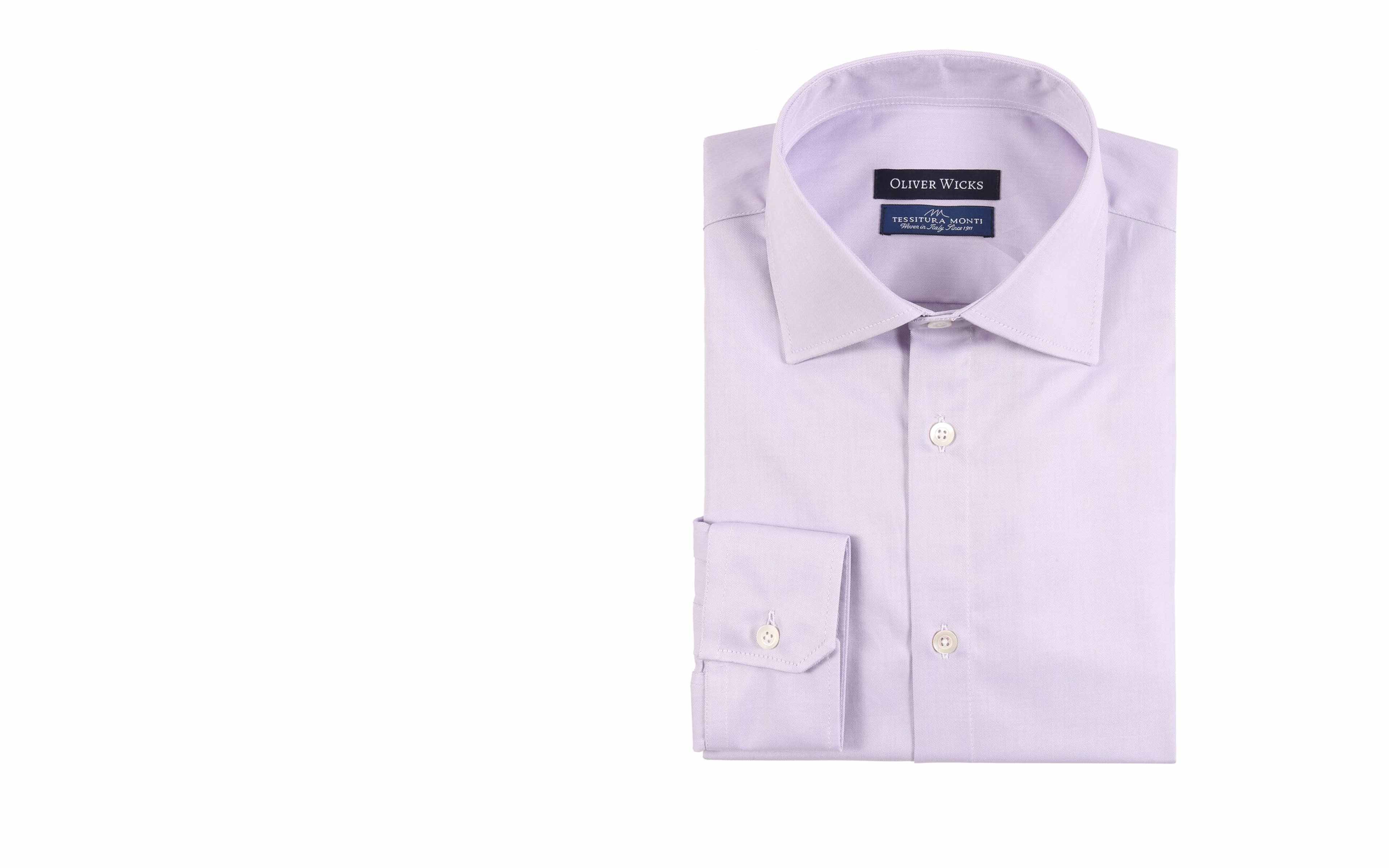 Lavender Two-Ply Cotton Twill Shirt
