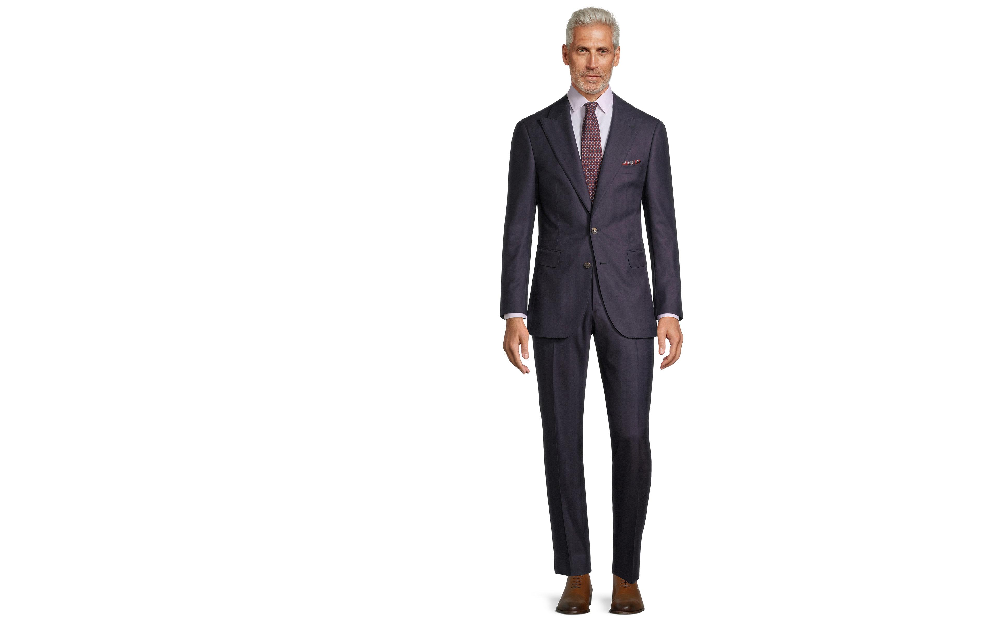 Indigo Blue Herringbone Suit