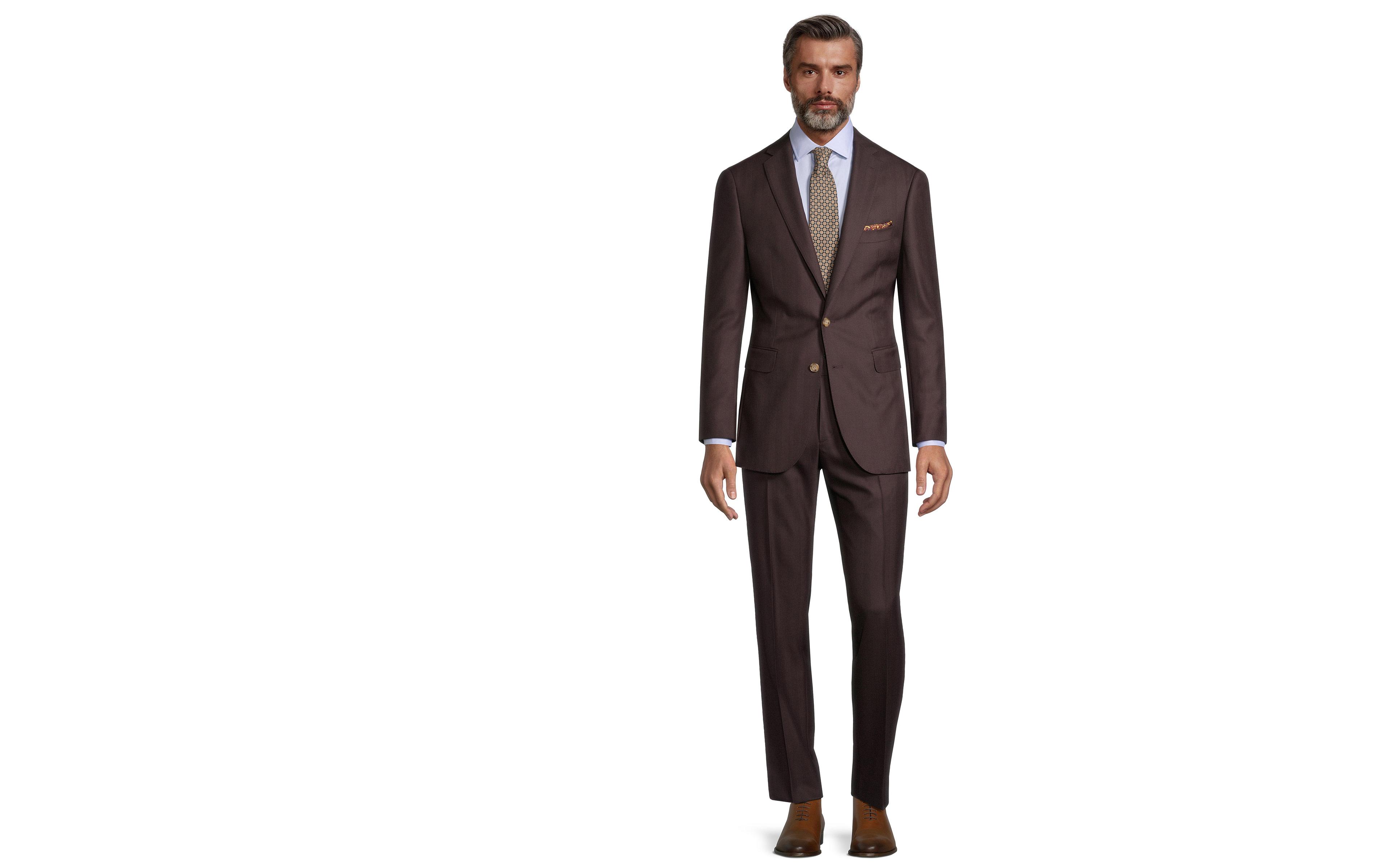 Brown Herringbone Suit
