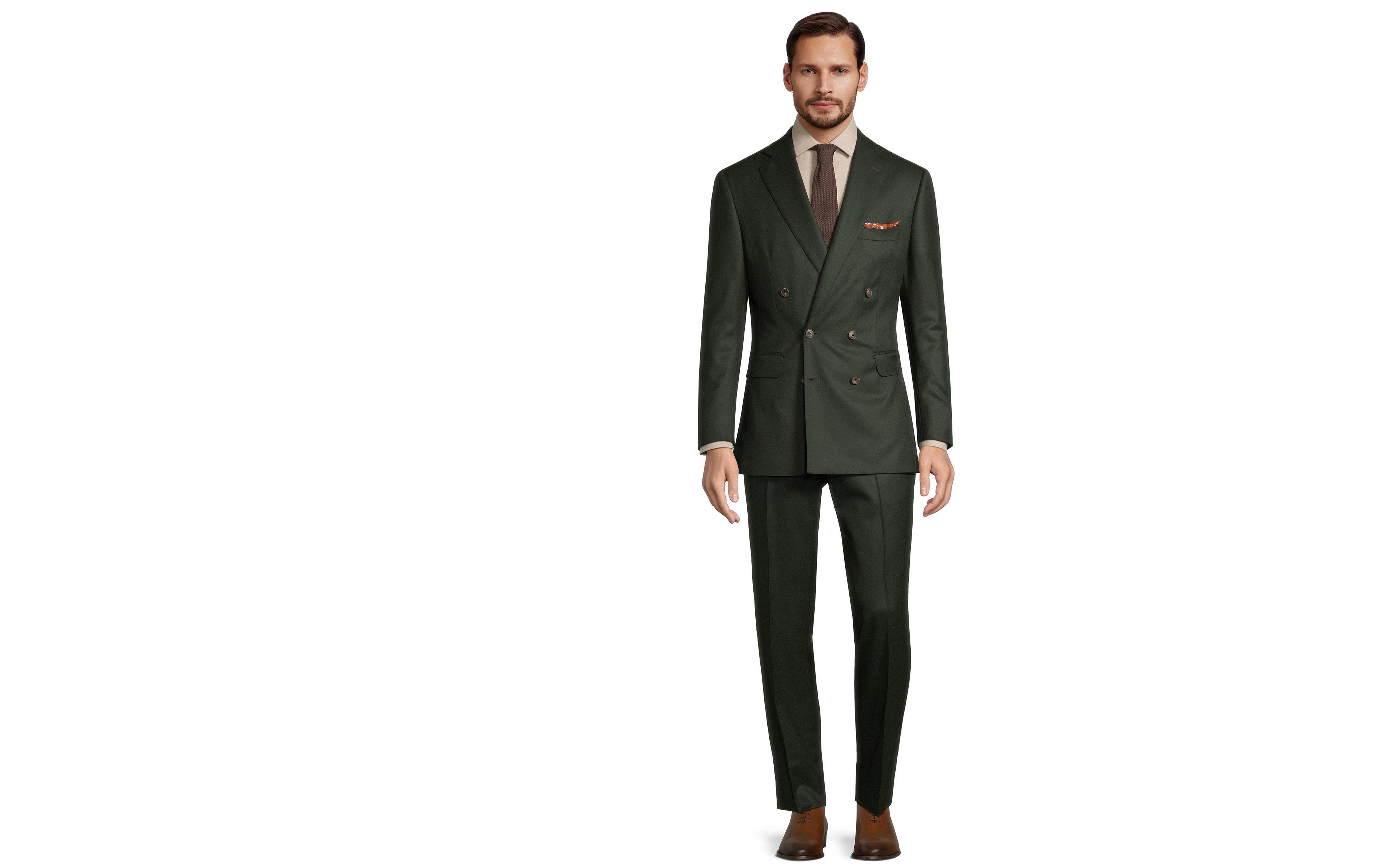Forest Green Flannel Suit