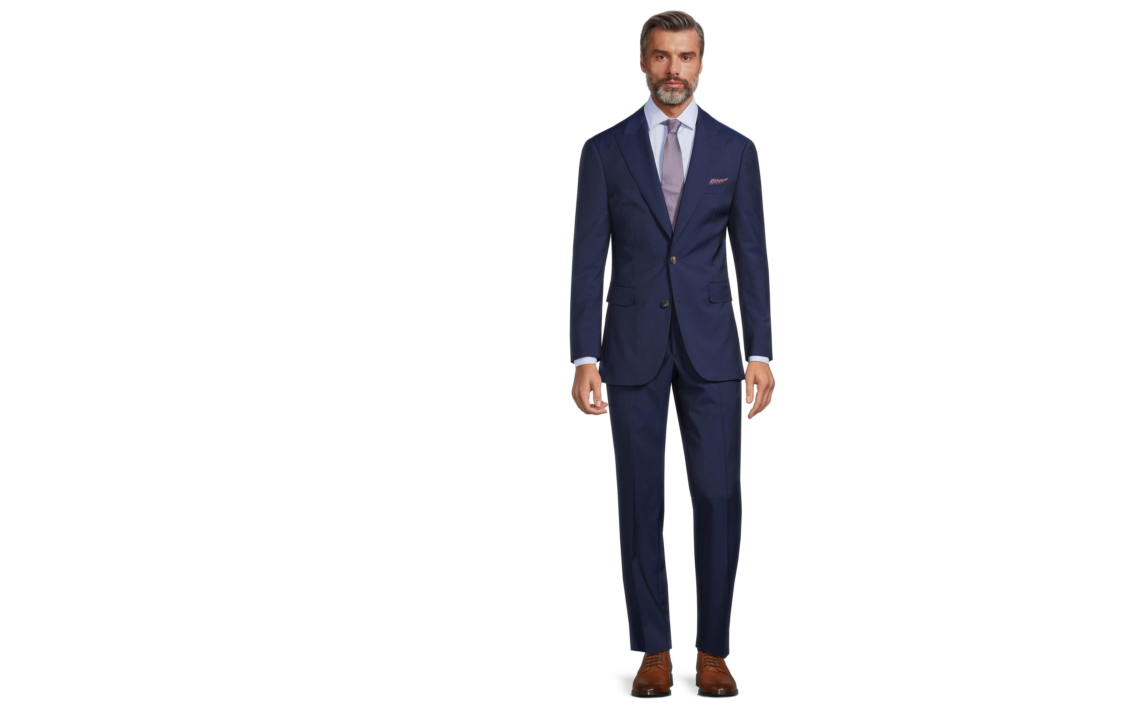 Navy Wool & Mohair Suit