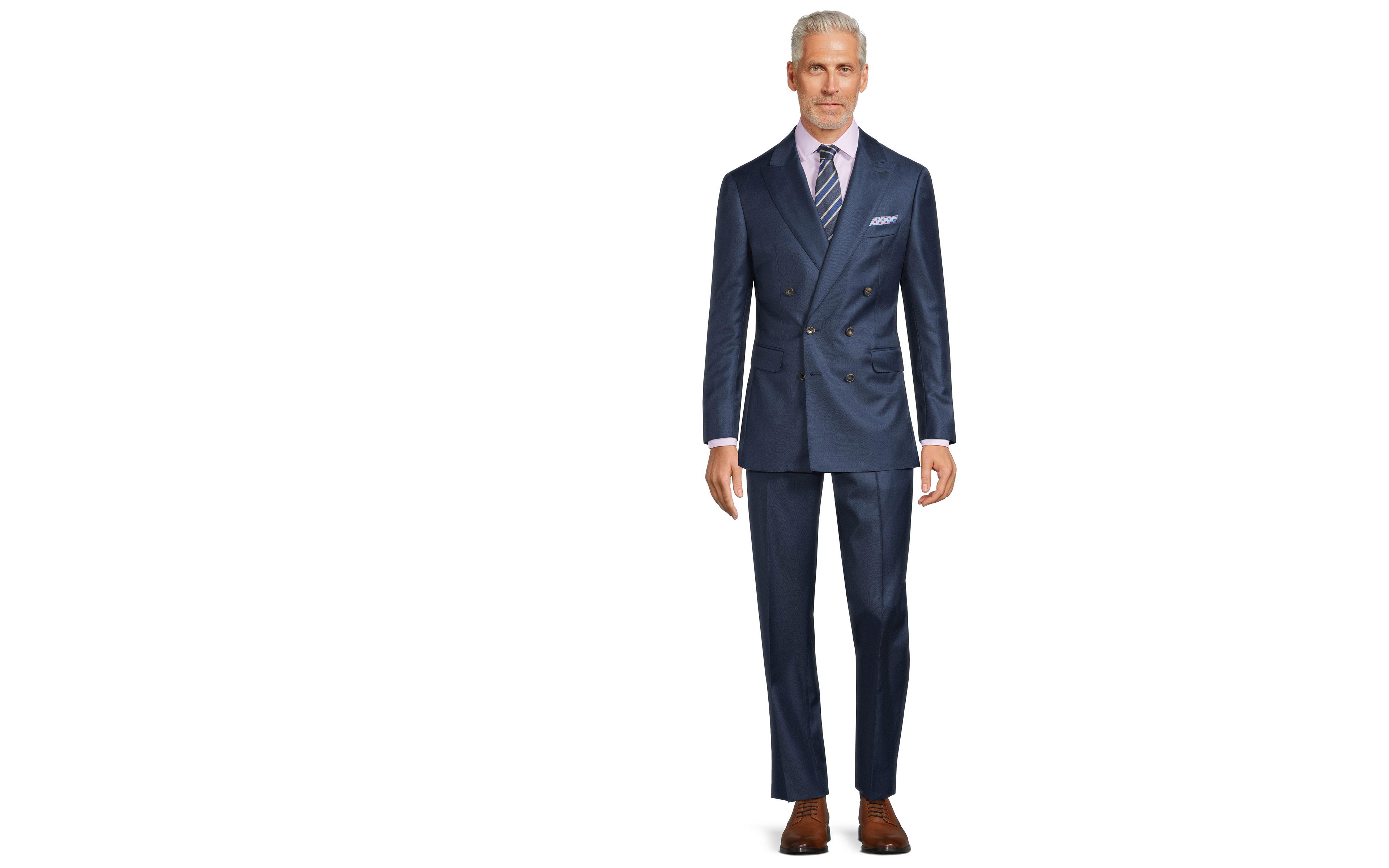 Dark Blue Sharkskin Suit