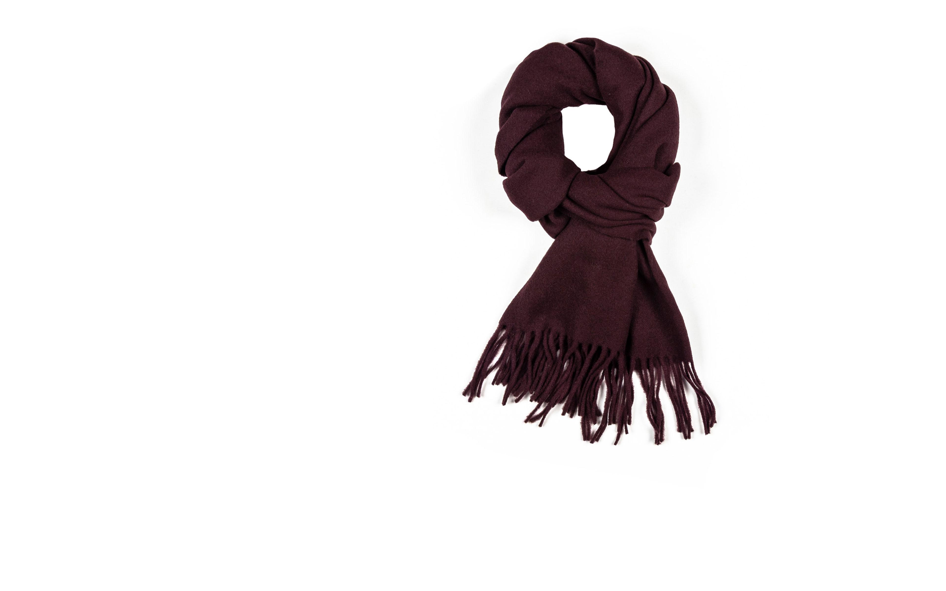 Solid Burgundy Wool Scarf