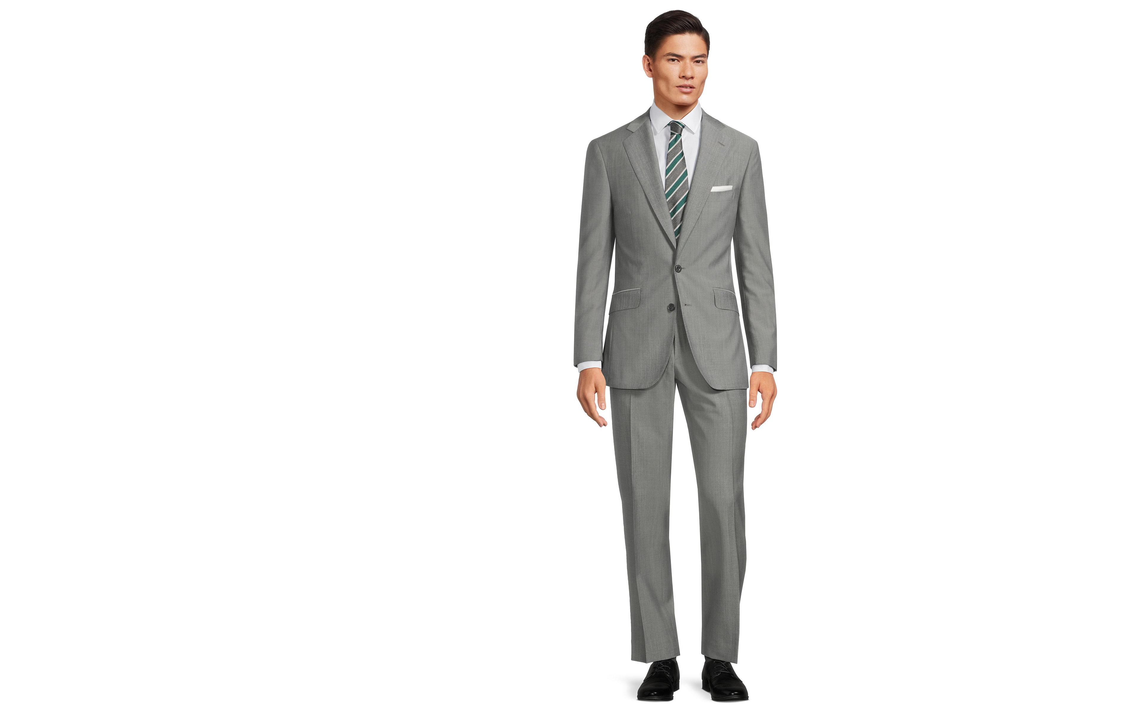 Light Grey Wool & Mohair Suit
