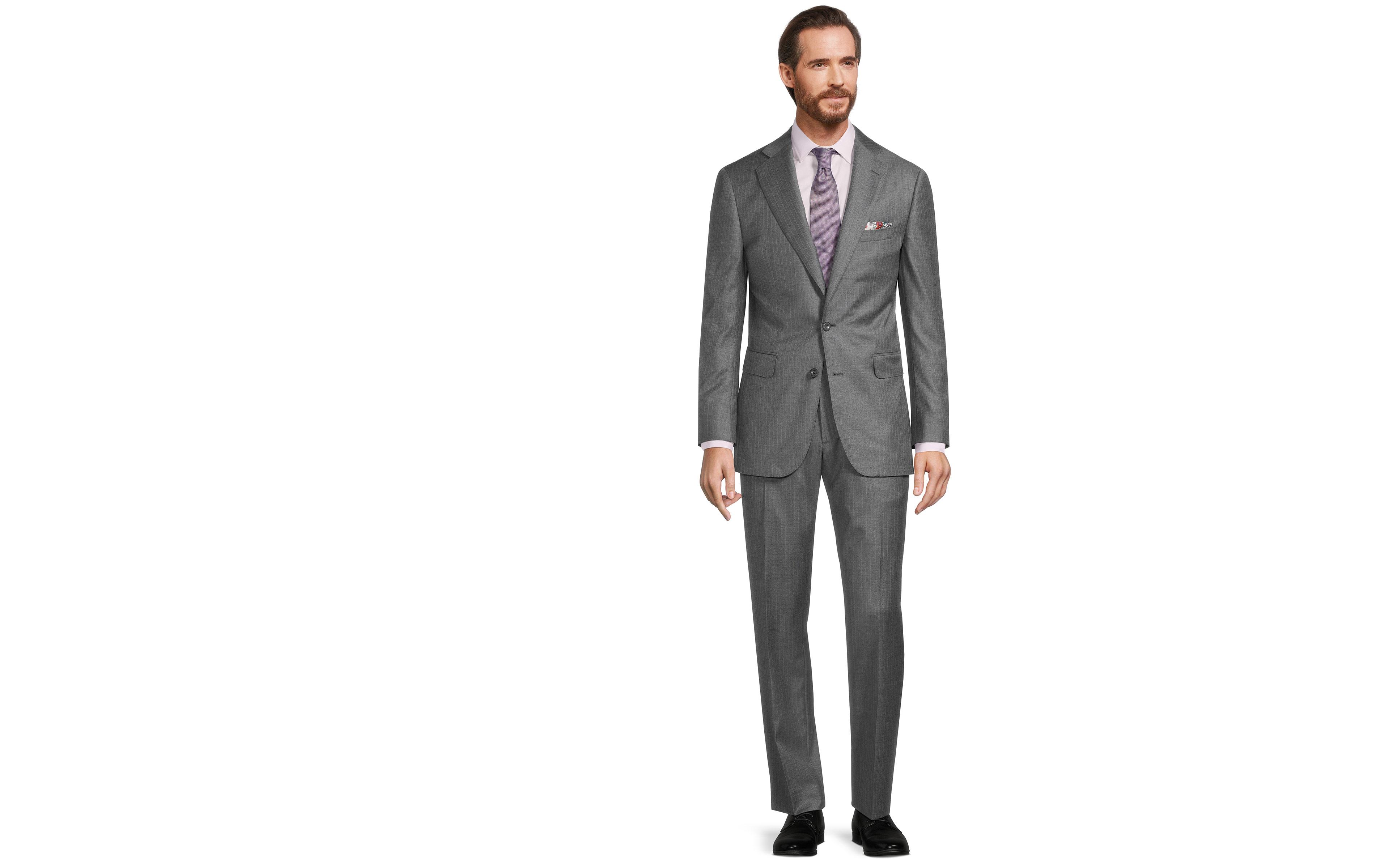 Vendetta Premium Grey Pinstripe Suit