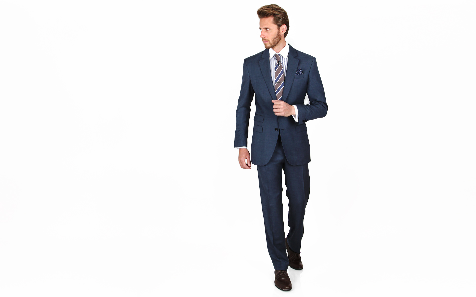 Blue Pick & Pick Suit