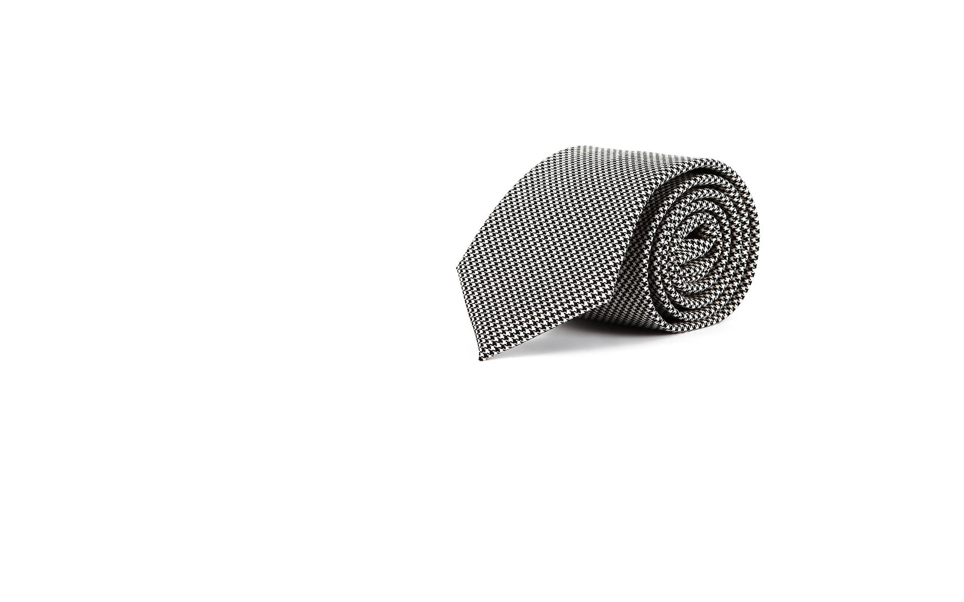 Black & White Houndstooth Tie