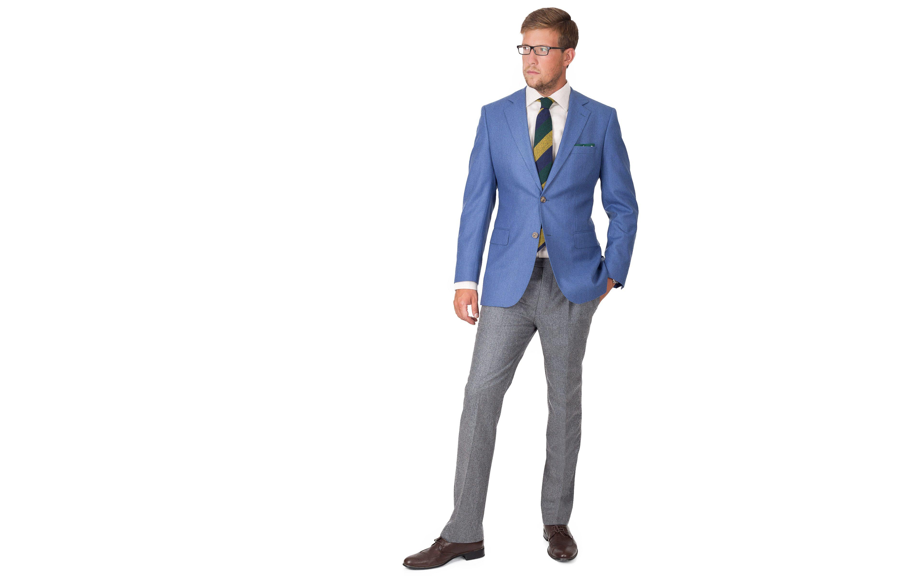 Sky Blue Flannel Blazer