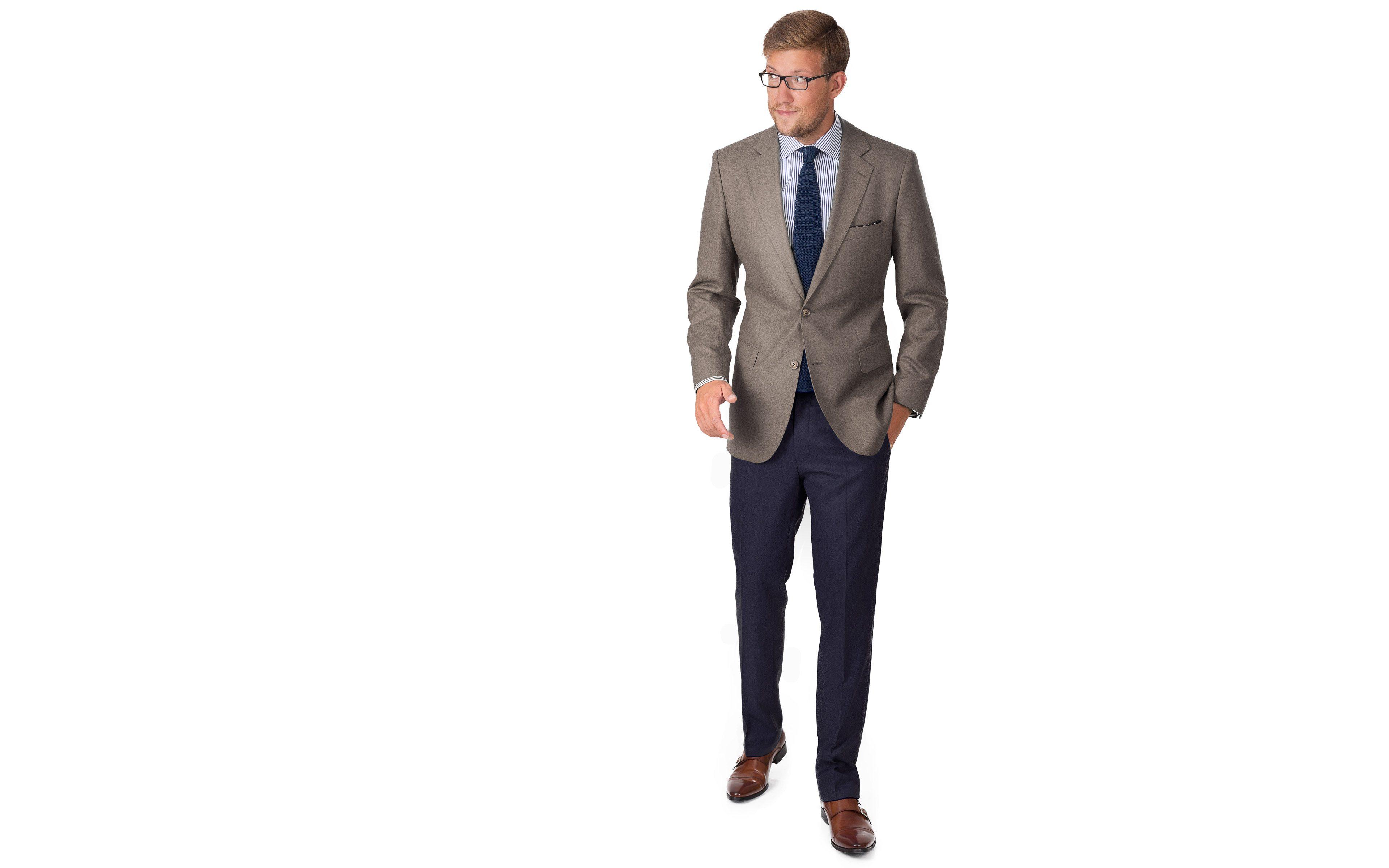 Light Brown Flannel Blazer