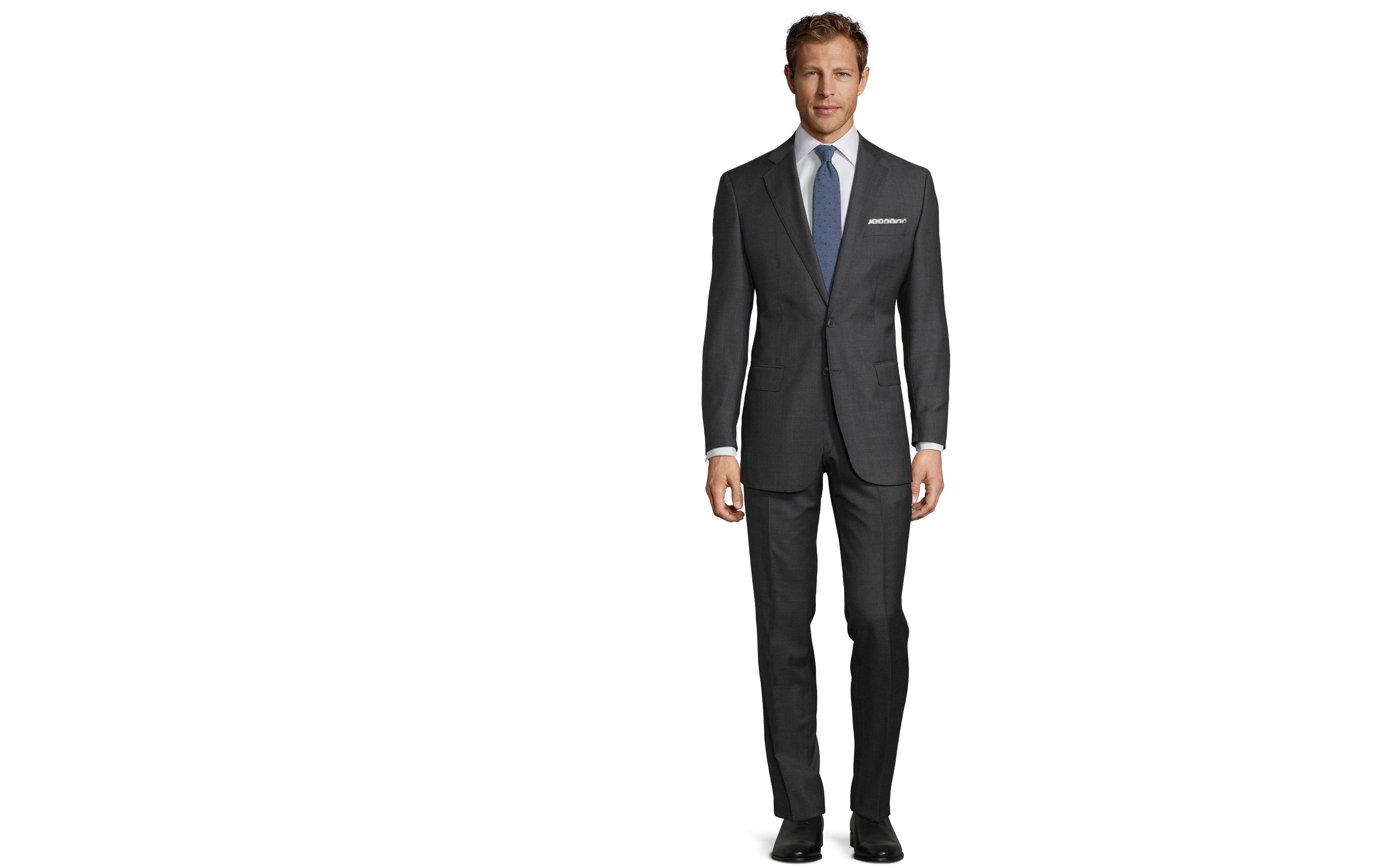 Premium Charcoal Plaid Suit