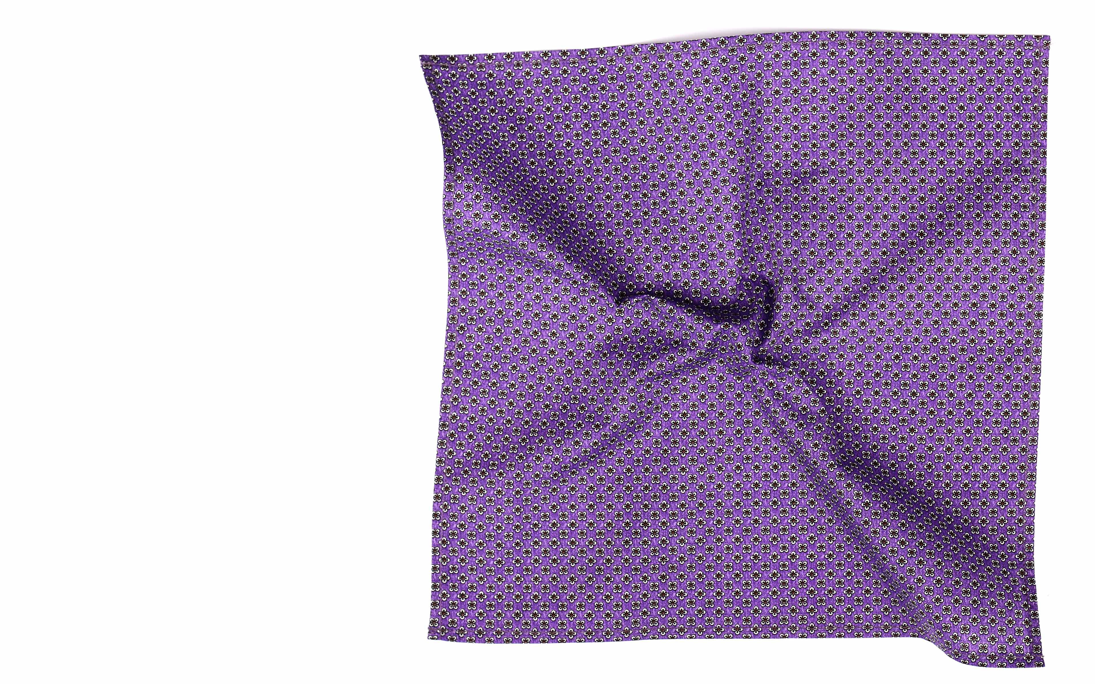 Purple Cotton Pocket Square