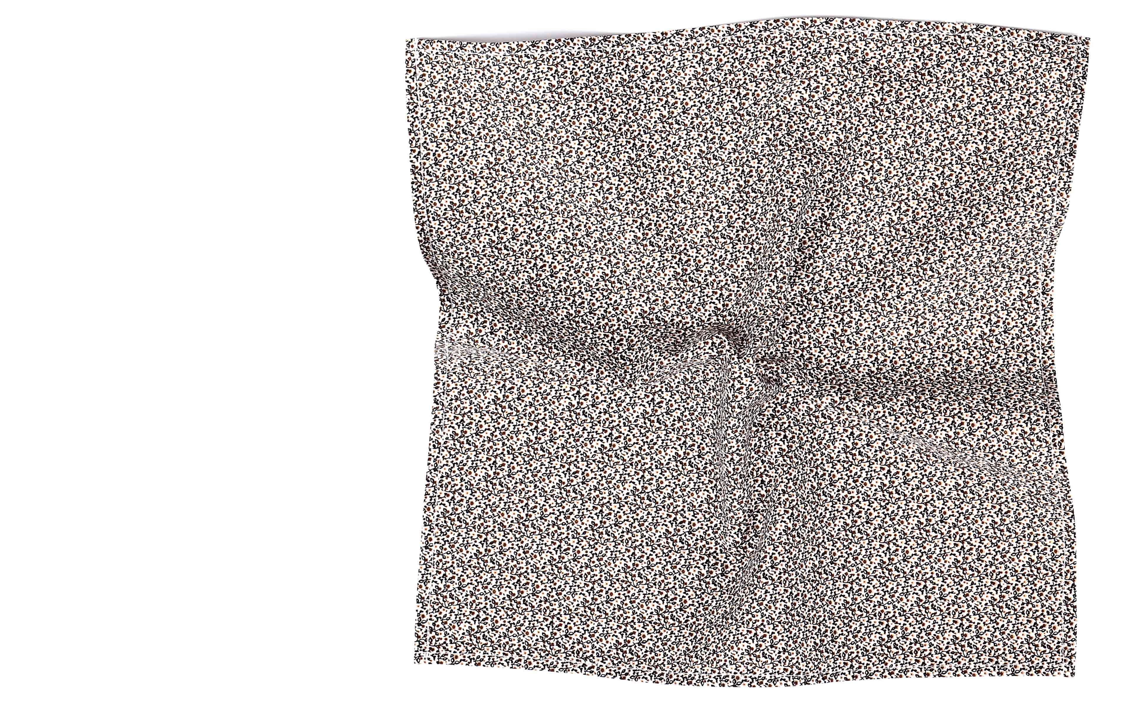 Green Floral Cotton Pocket Square