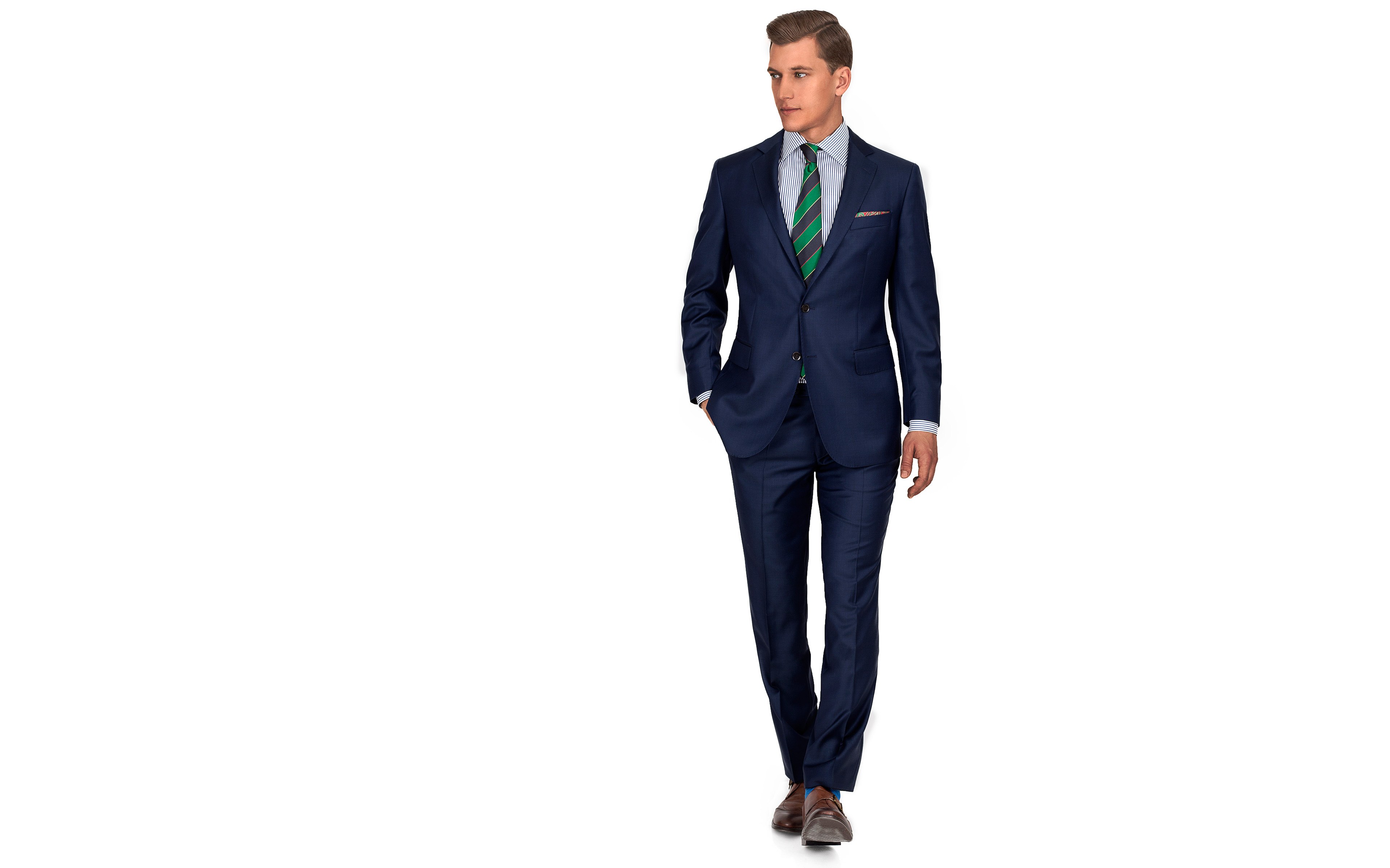 Navy Blue Pick & Pick Suit