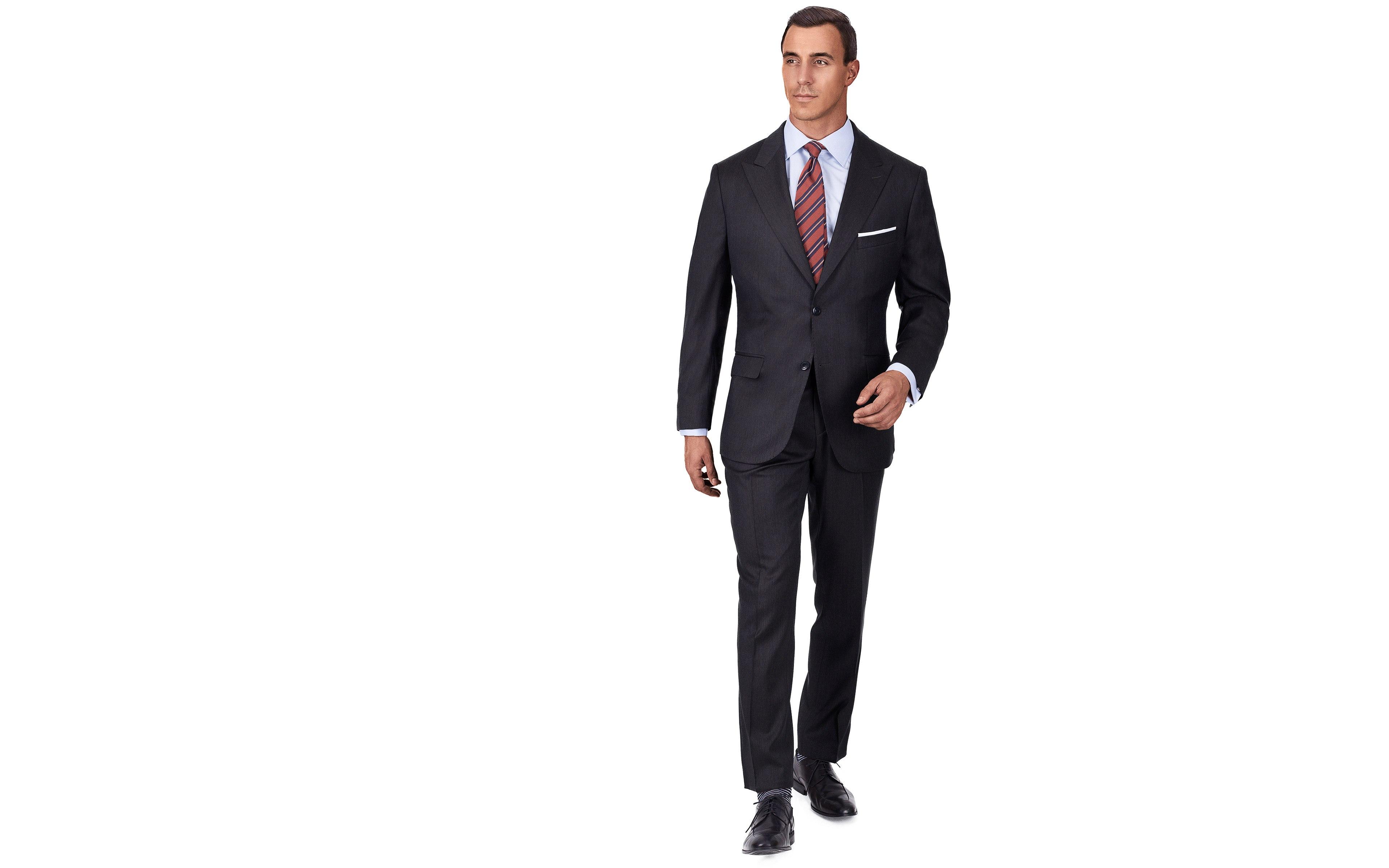 Premium Dark Grey Wool & Silk Suit