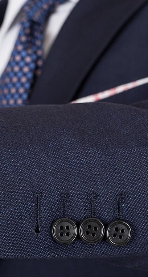 Navy Wool-Linen Suit
