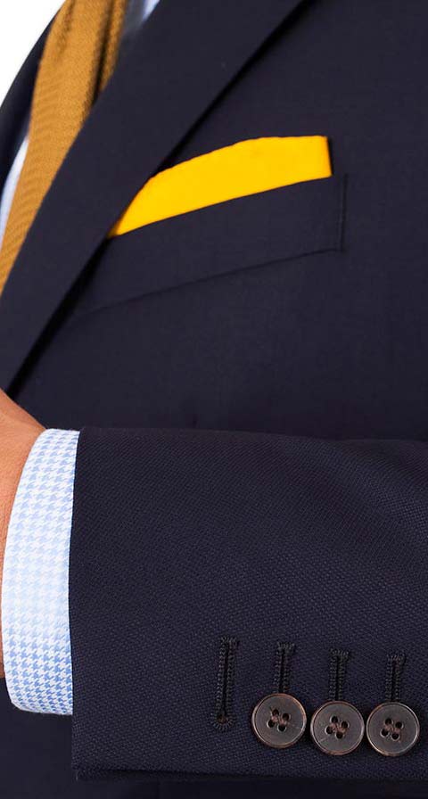 Hopsack Navy Suit