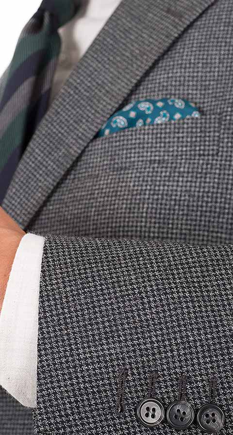 Dark Grey Houndstooth Suit
