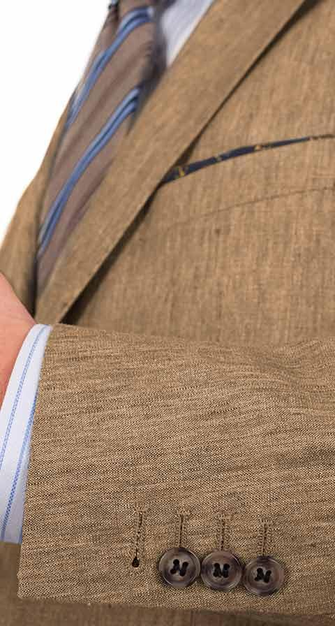 Intense Khaki Linen Suit