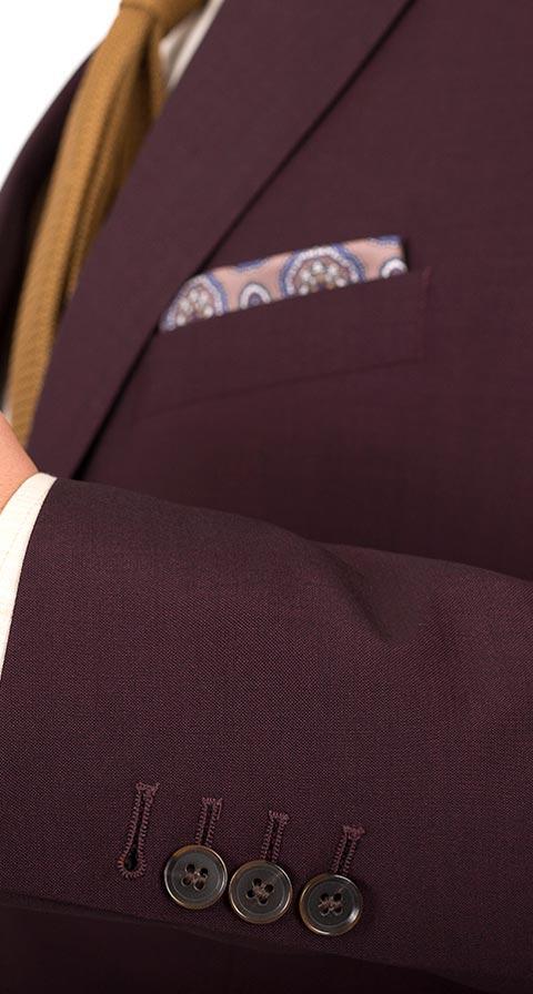 Burgundy Wool & Mohair Blazer
