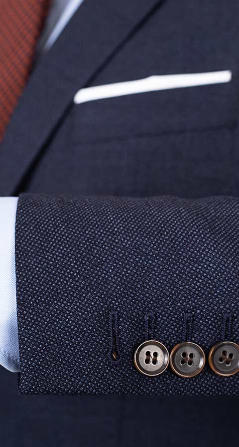Denim Blue Birdseye Natural Stretch Suit