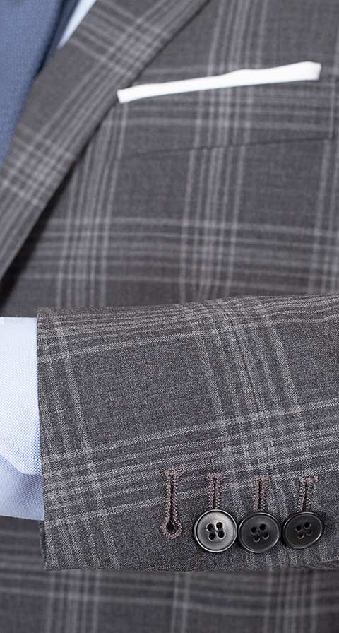 Charcoal Shadow Check Suit