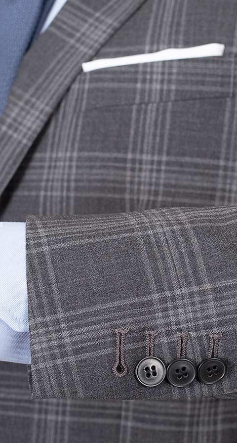 Charcoal Shadow Check Suit